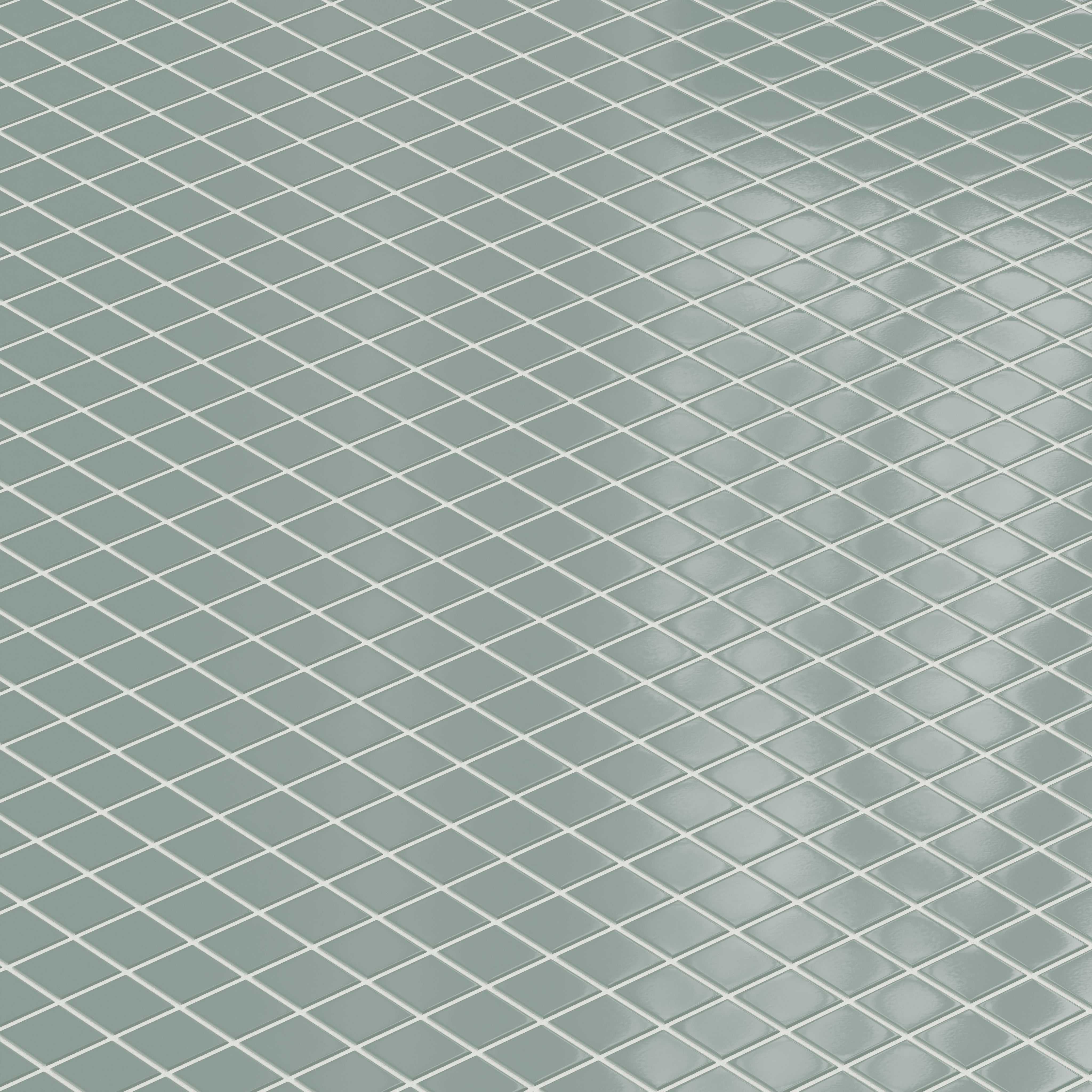 2x2 Straight Set Sheeted Original Ceramic Mosaic Tile in Flagstone Gloss