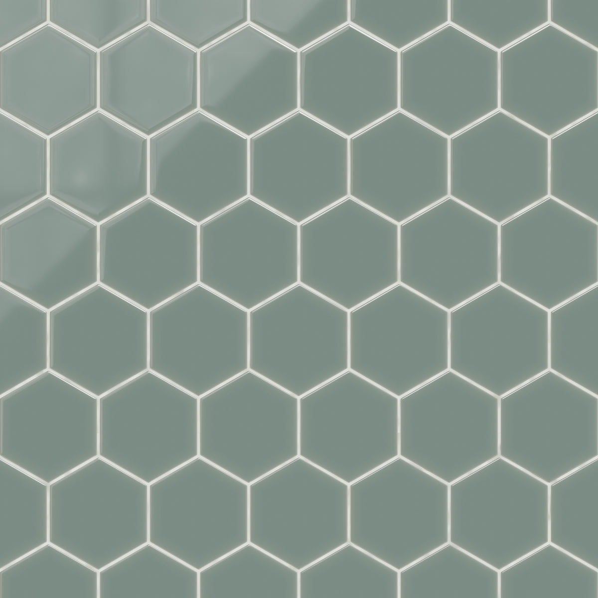 6" Hexagon Original Ceramic Tile in Flagstone Gloss