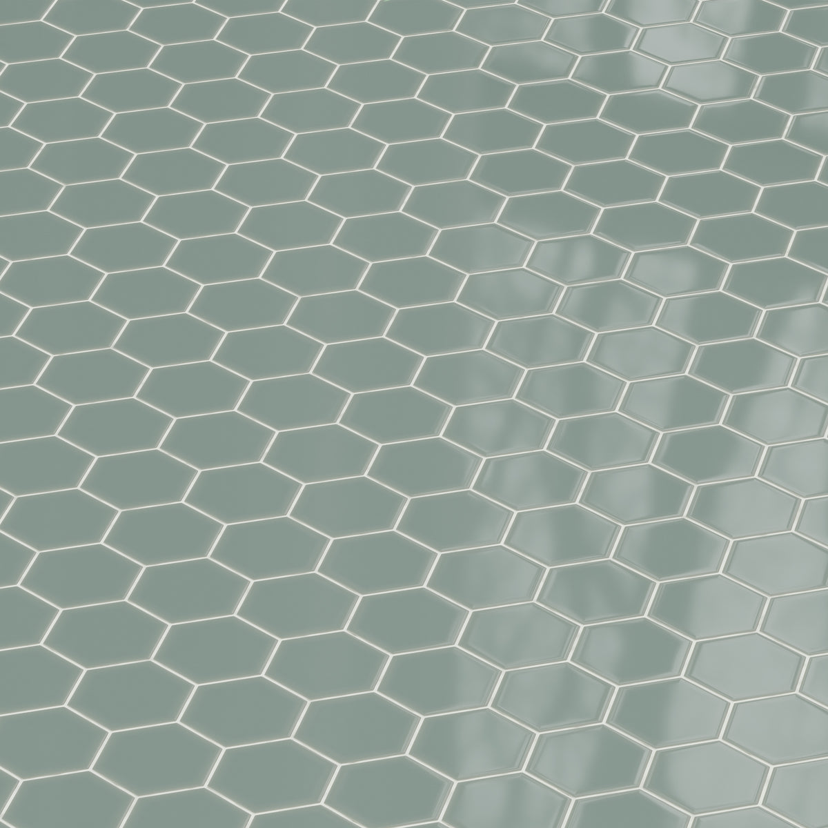 6" Hexagon Original Ceramic Tile in Flagstone Gloss