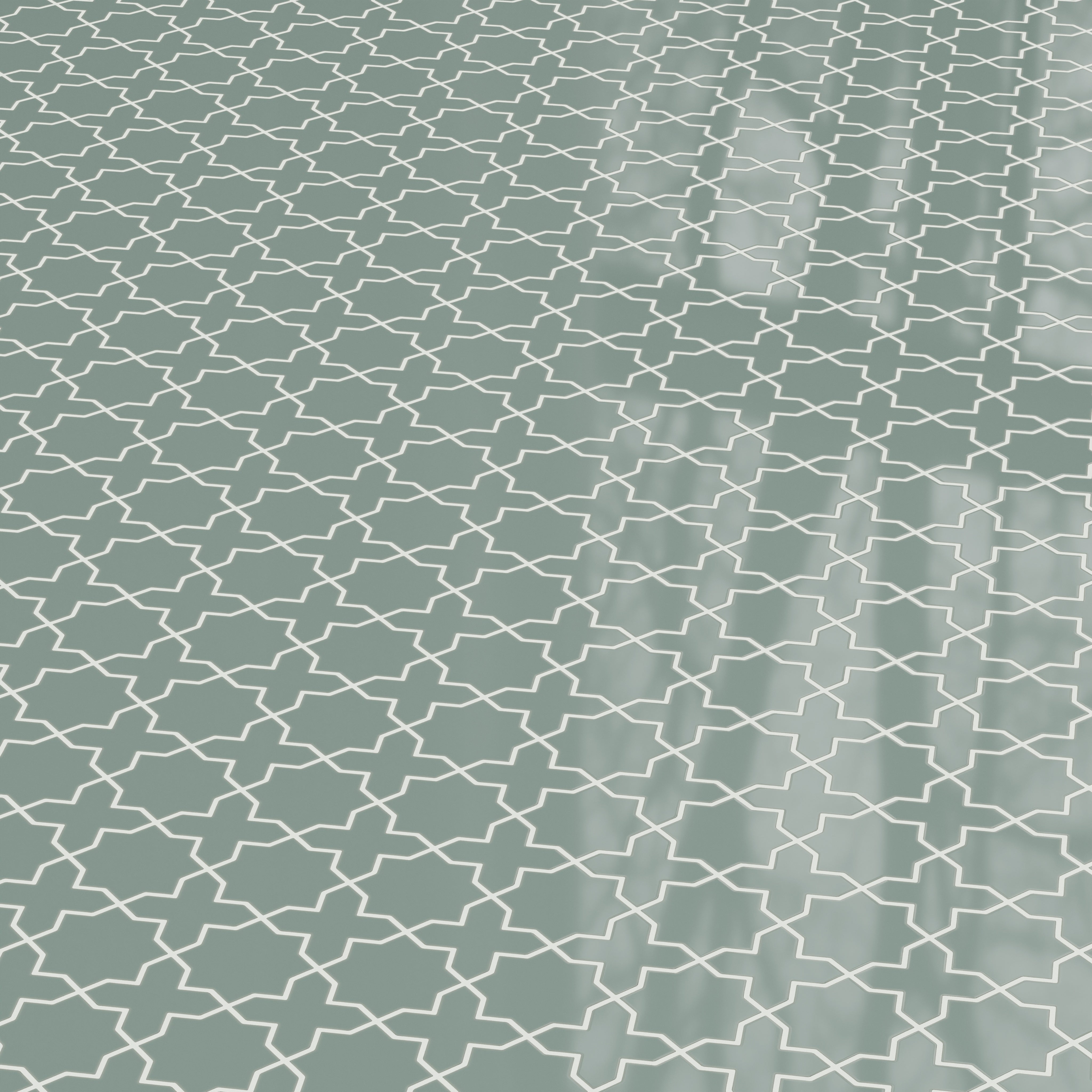 Mini Star & Cross Original Ceramic Tile in Flagstone Gloss