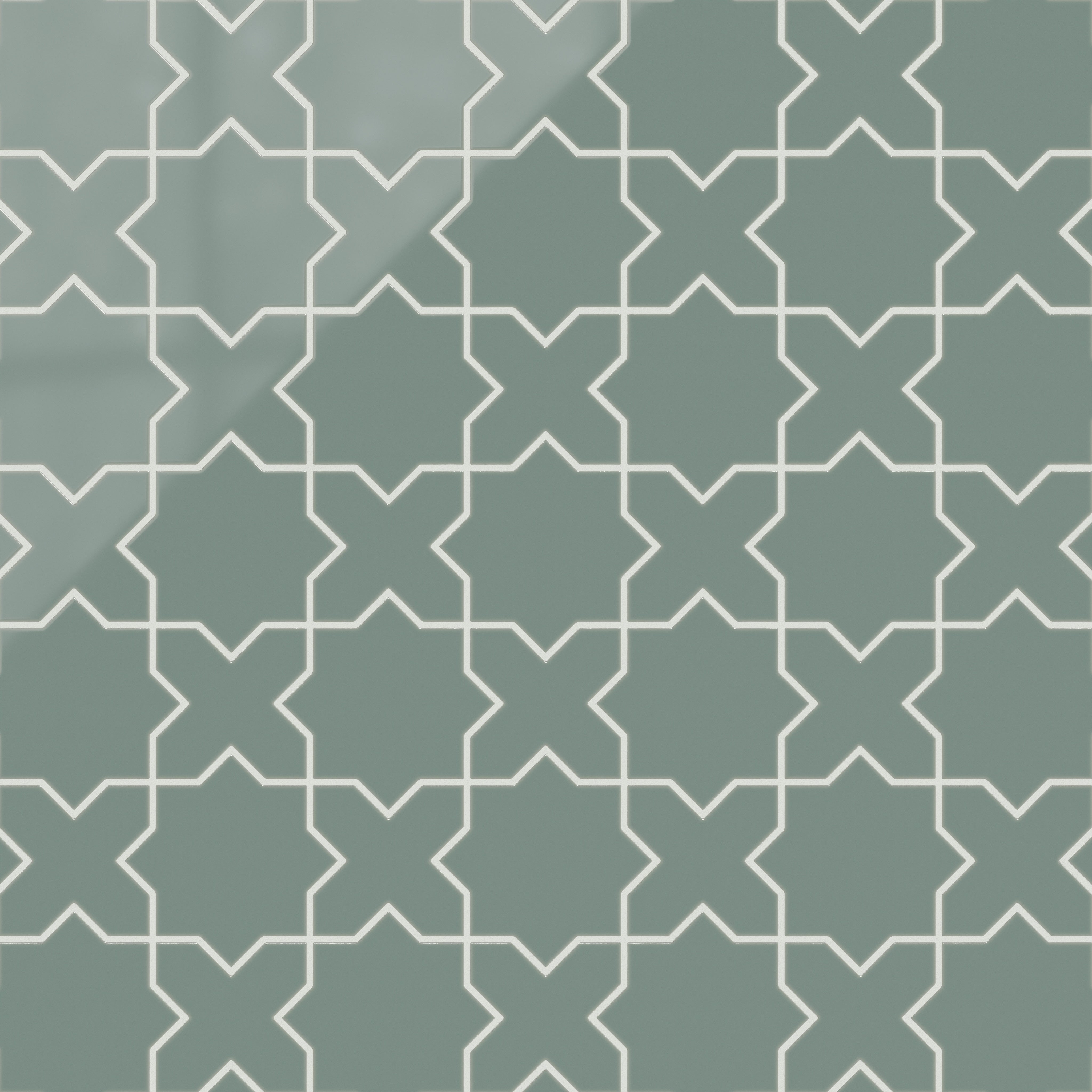 Star & Cross Original Ceramic Tile in Flagstone Gloss
