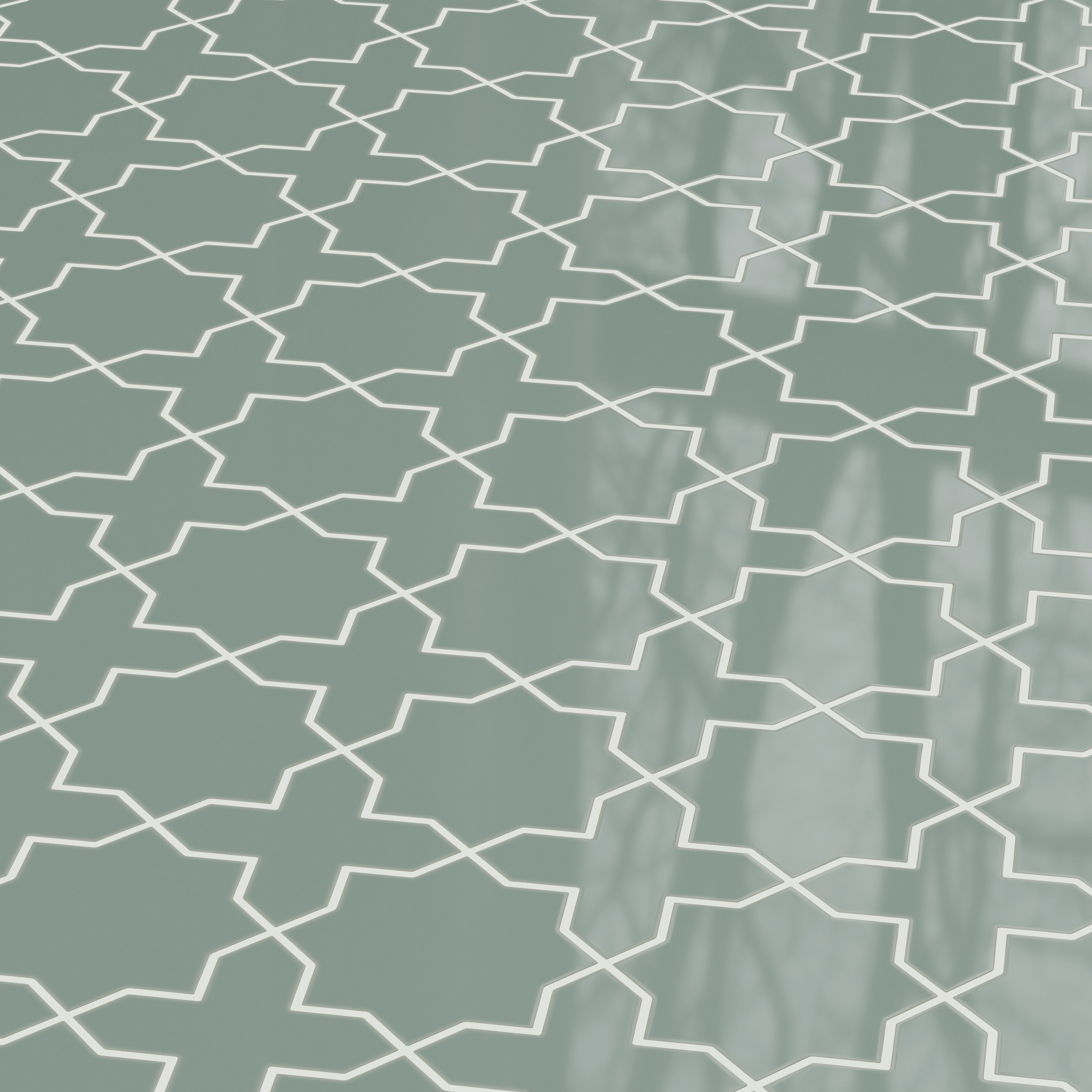 Star & Cross Original Ceramic Tile in Flagstone Gloss