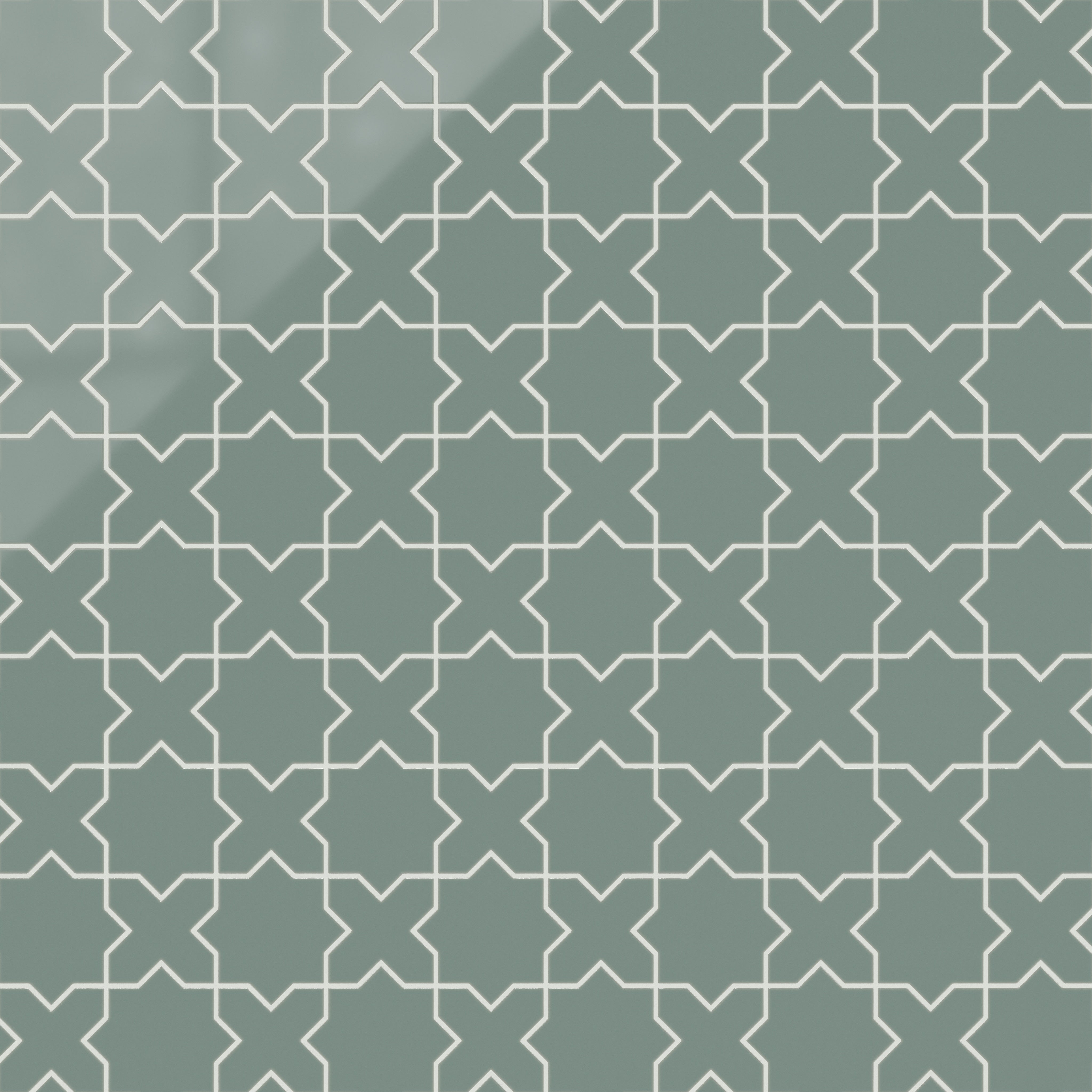 Star & Cross Original Ceramic Tile in Flagstone Gloss