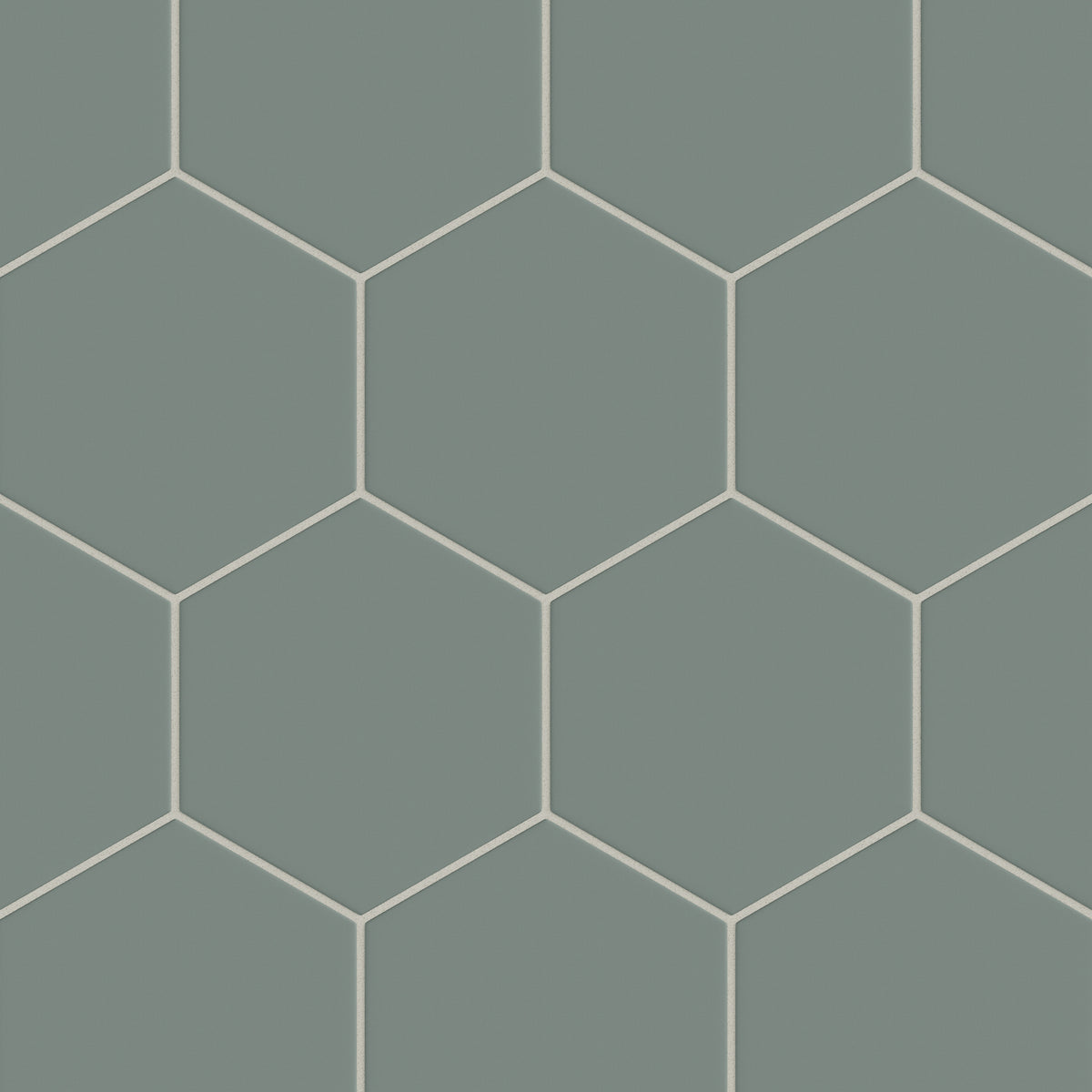 8" Hexagon Original Ceramic Tile in Flagstone Matte