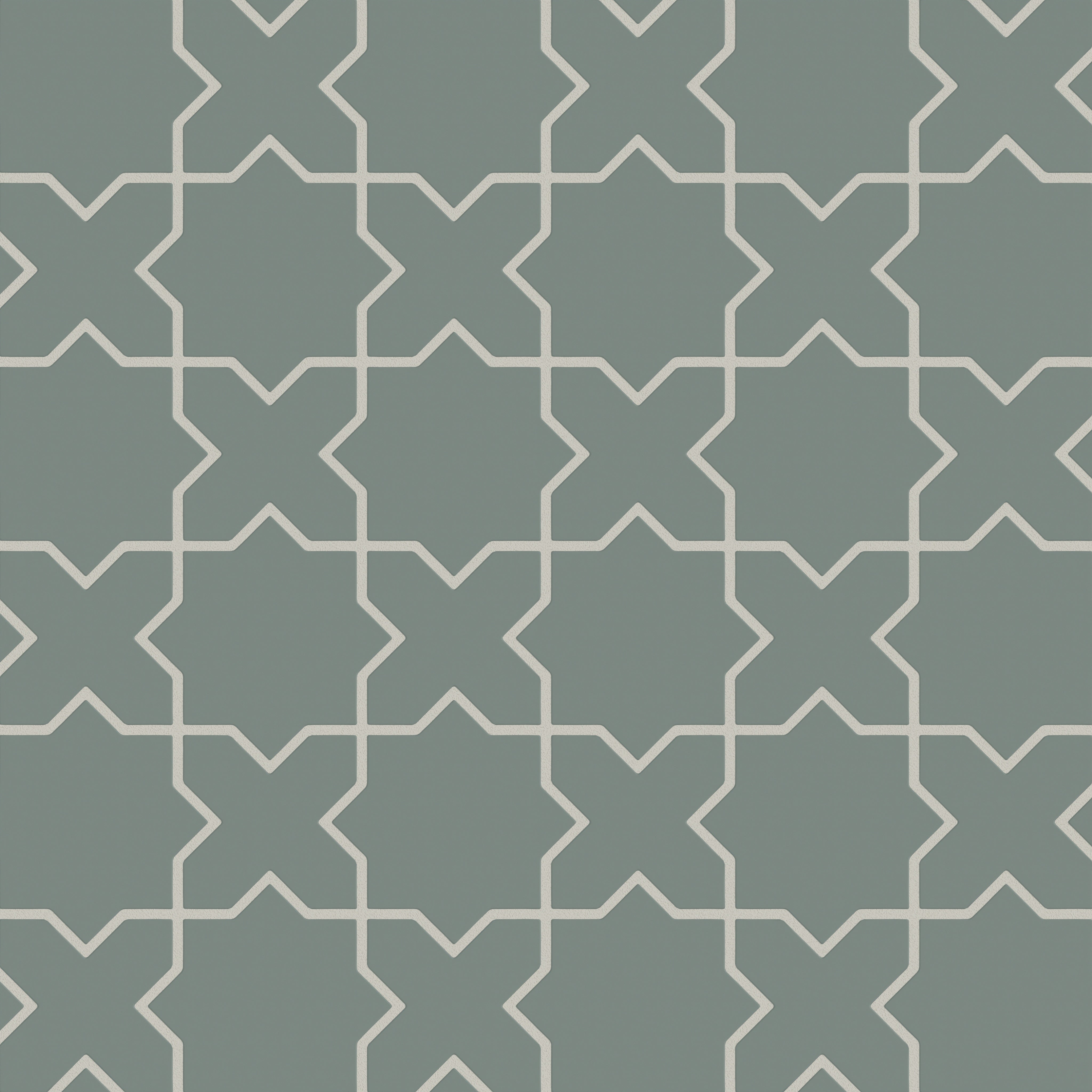 Mini Star & Cross Original Ceramic Tile in Flagstone Matte