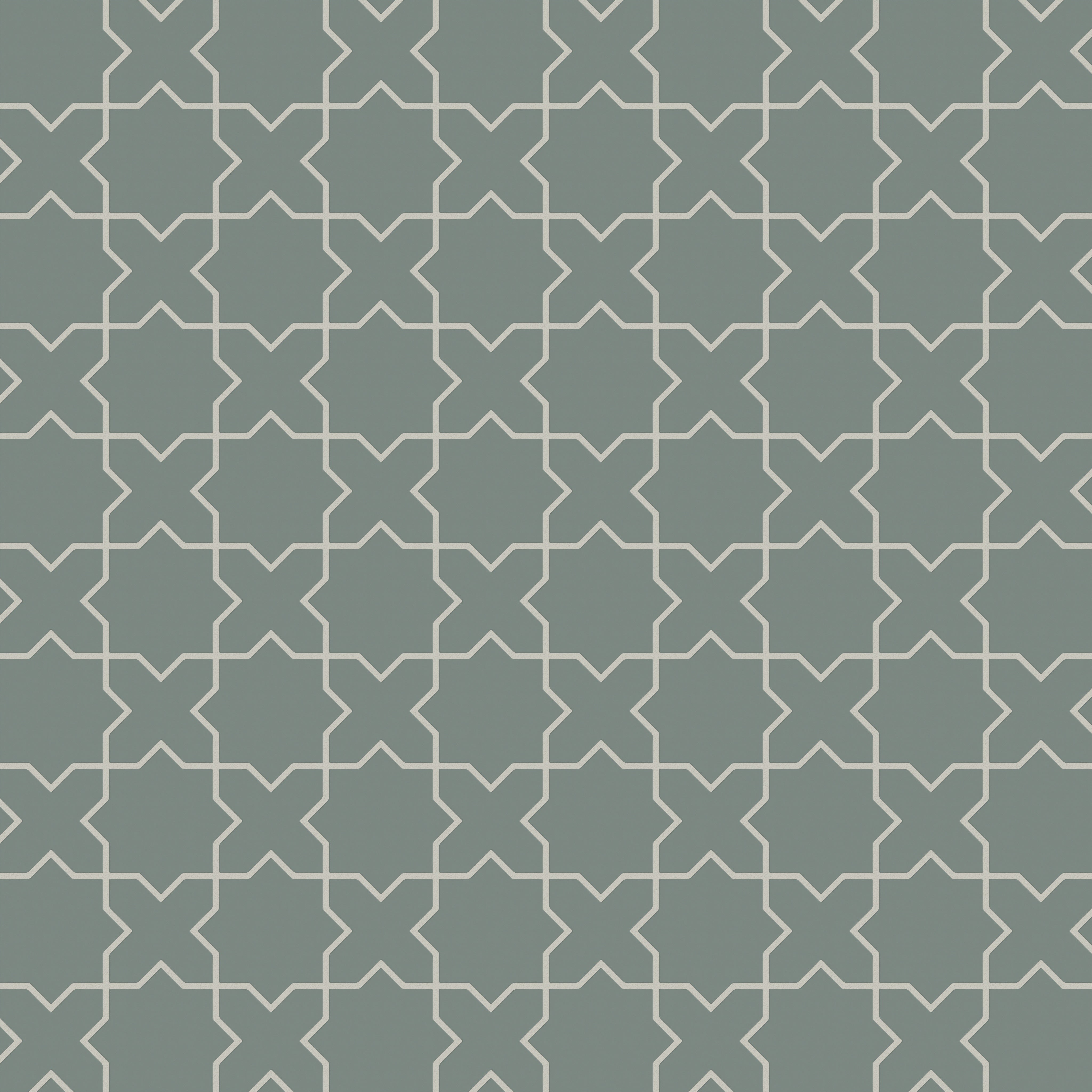 Mini Star & Cross Original Ceramic Tile in Flagstone Matte