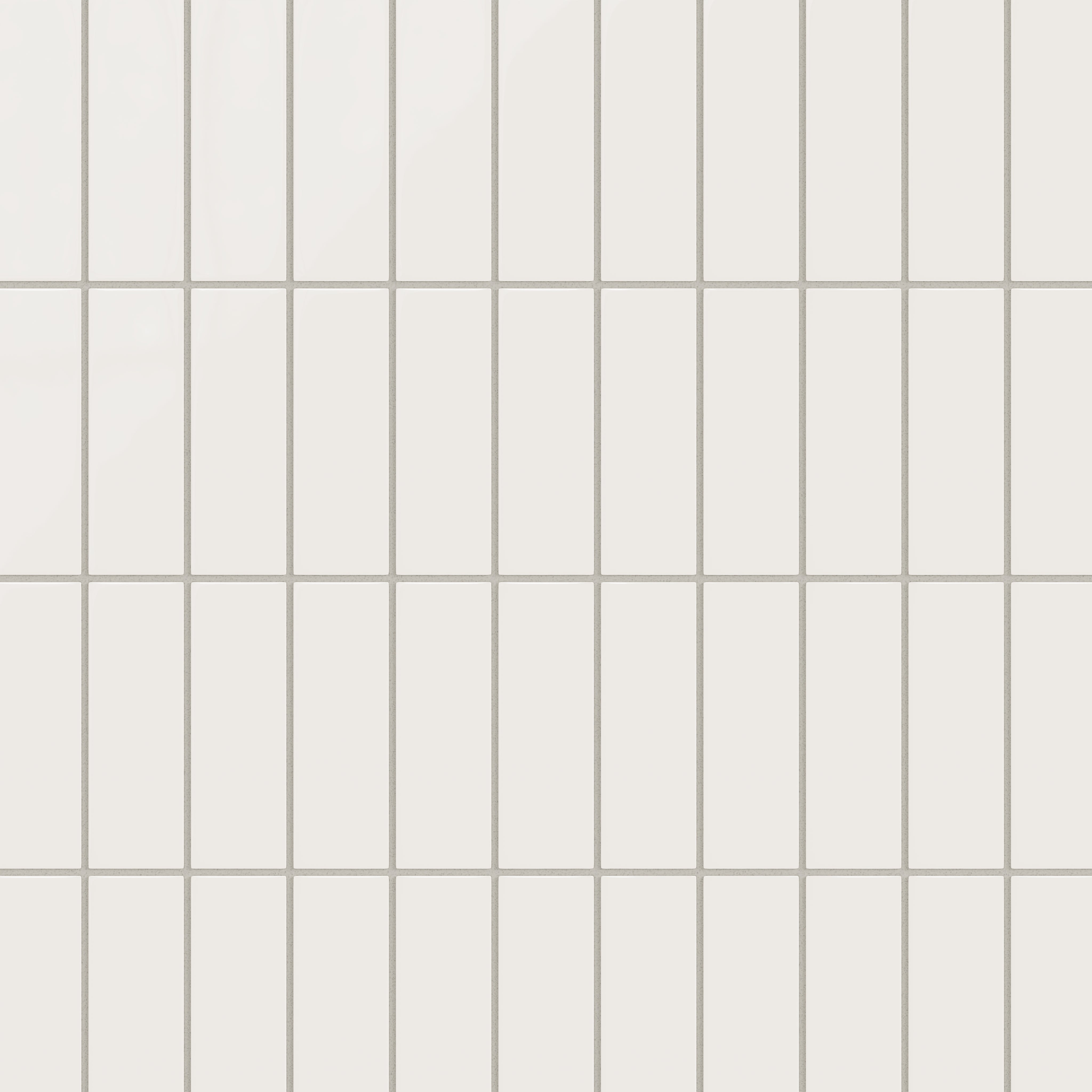 2x6 Natural Press Ceramic Tile in Flake White Gloss