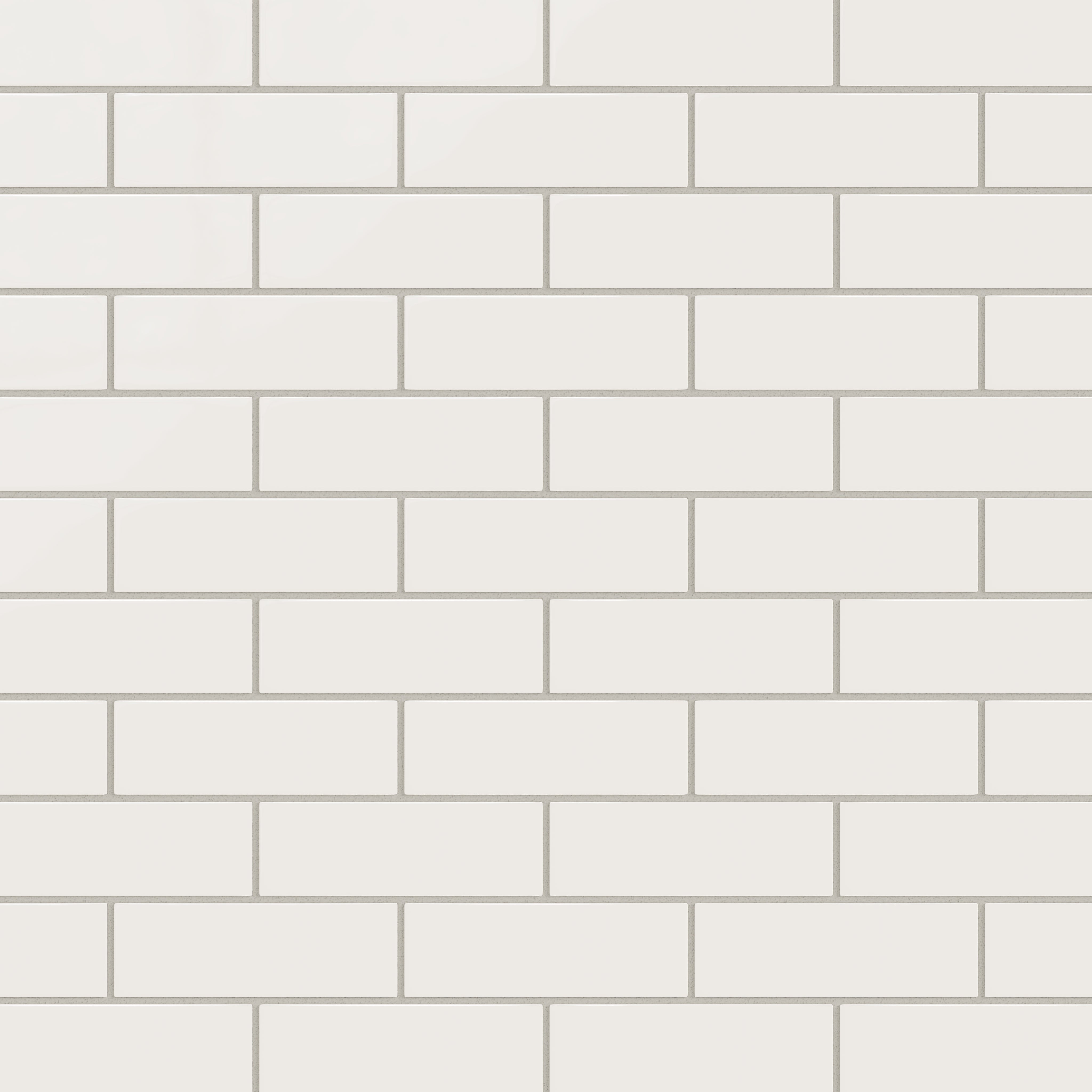 2x6 Natural Press Ceramic Tile in Flake White Gloss