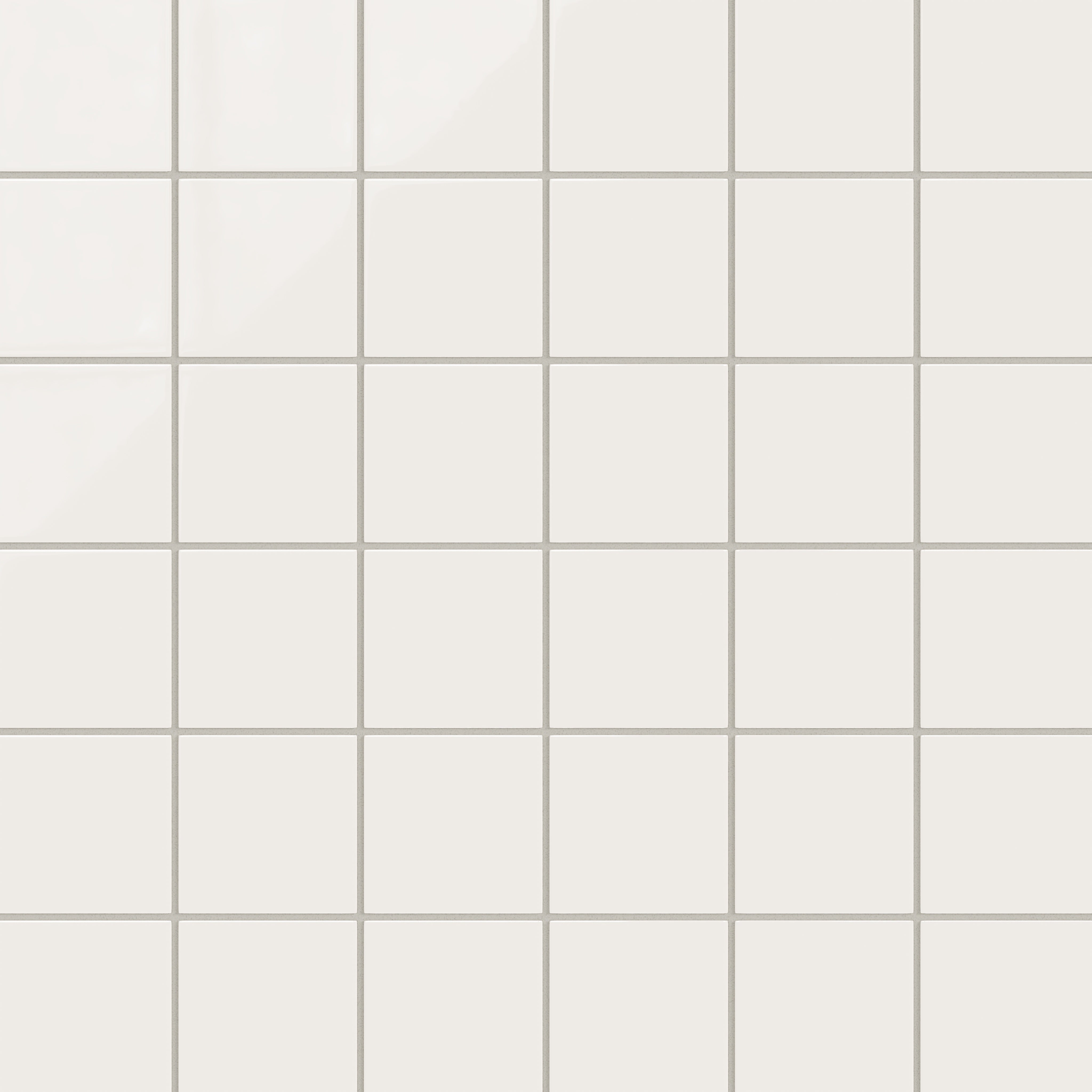 4x4 Natural Press Ceramic Tile in Flake White Gloss