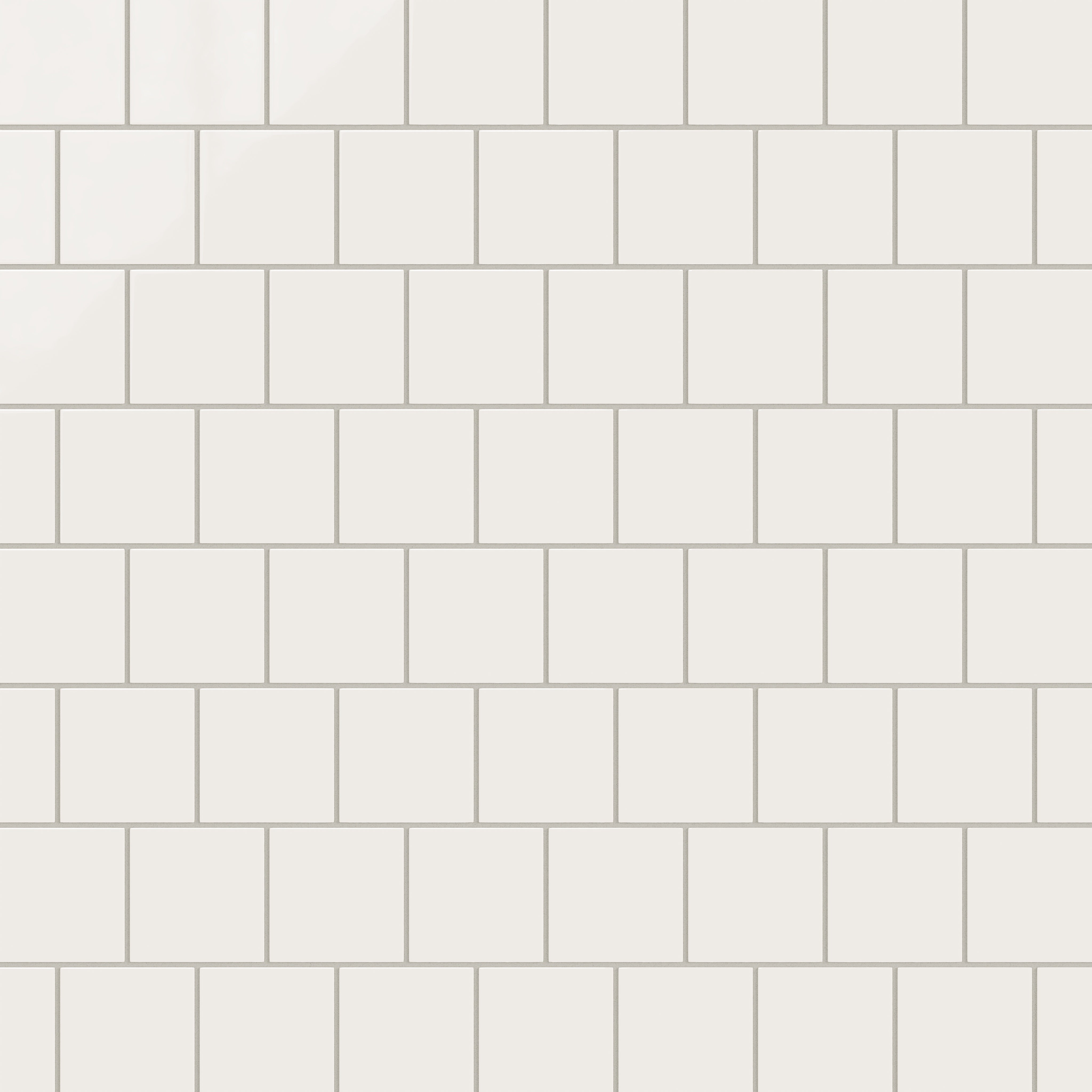 4x4 Natural Press Ceramic Tile in Flake White Gloss