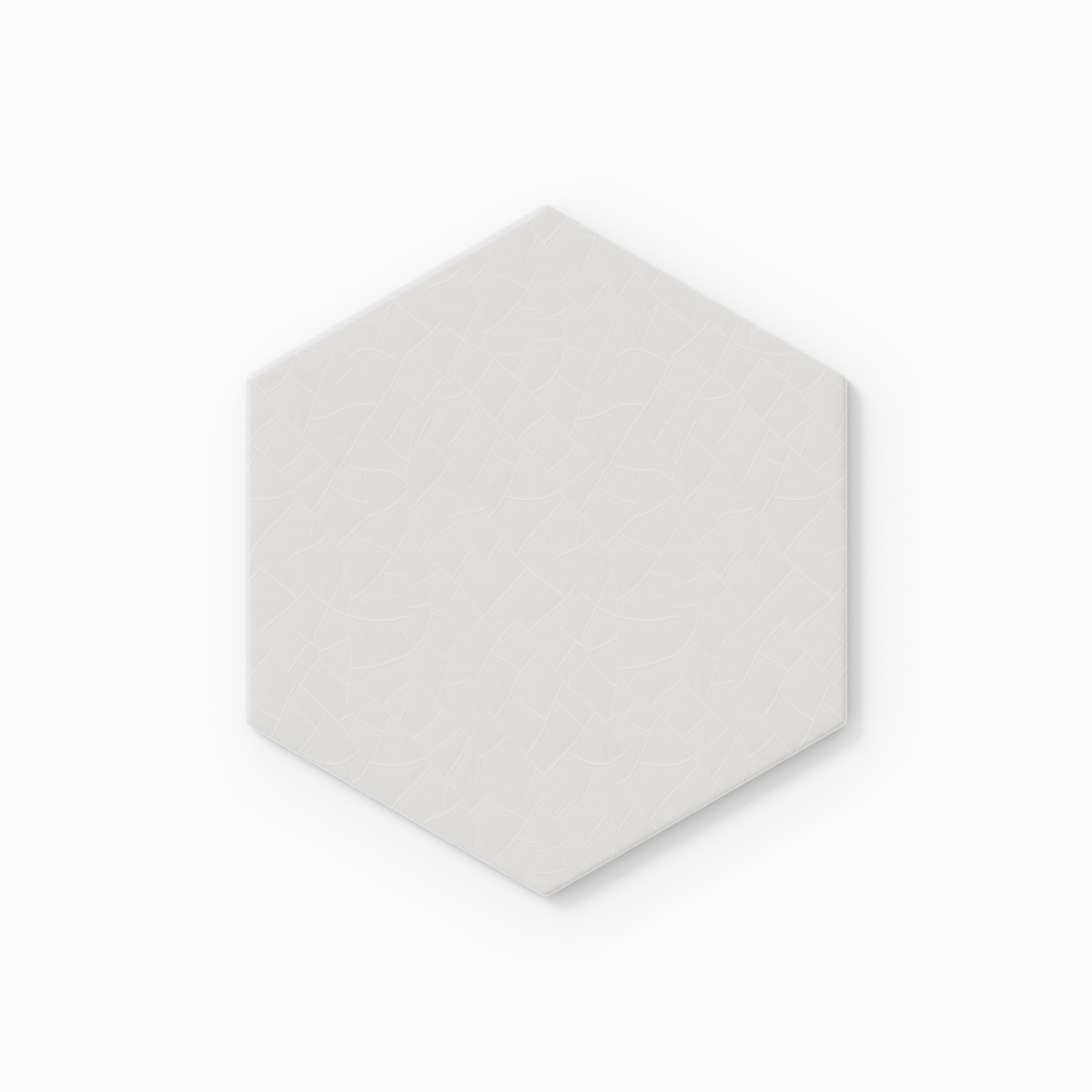 6" Hexagon Original Ceramic Tile in Frost Gloss