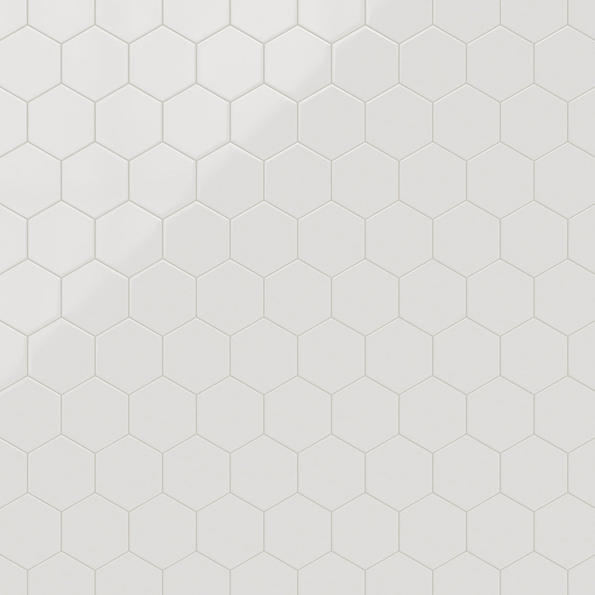 8" Hexagon Original Ceramic Tile in Frost Gloss