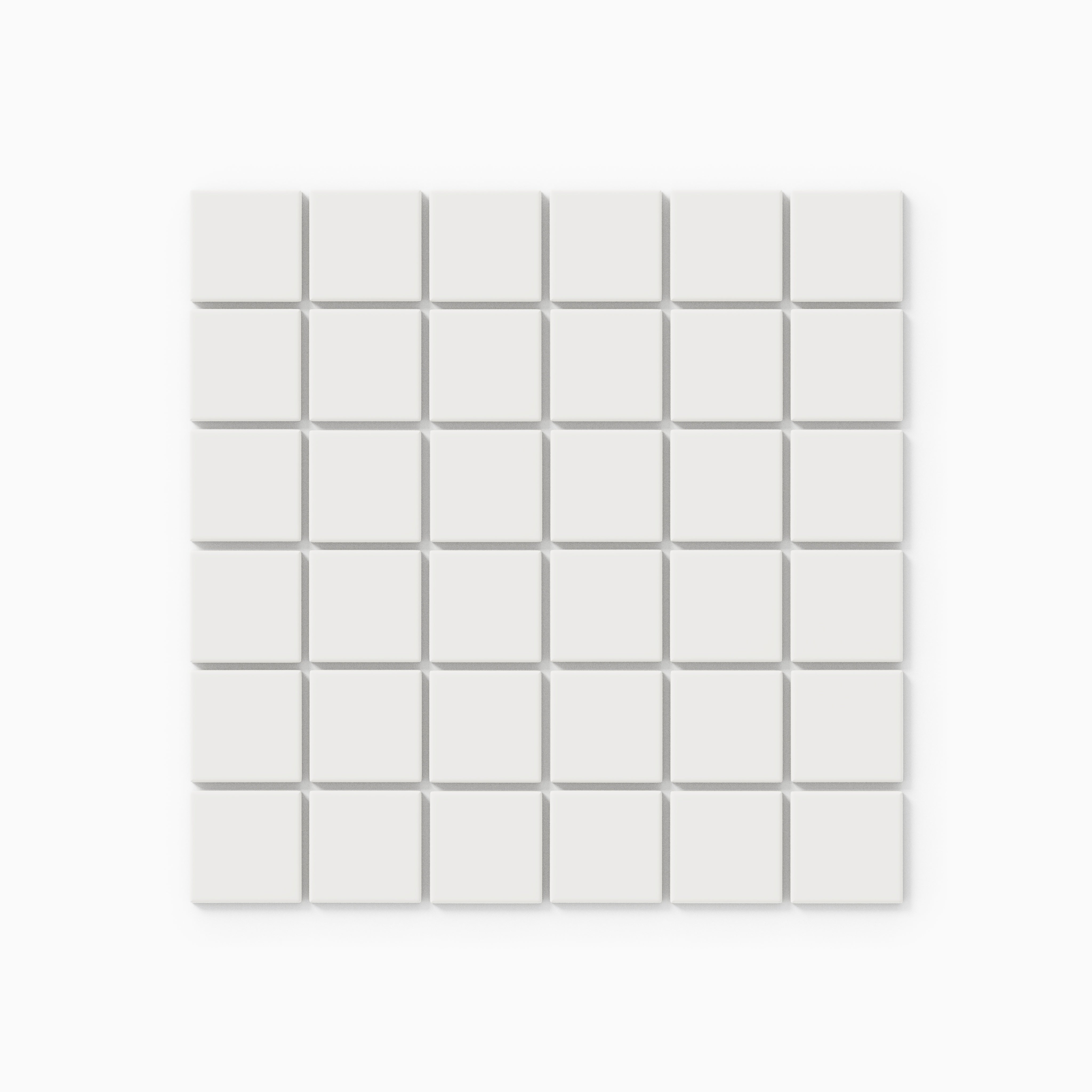 2x2 Straight Set Sheeted Original Ceramic Mosaic Tile in Frost Matte
