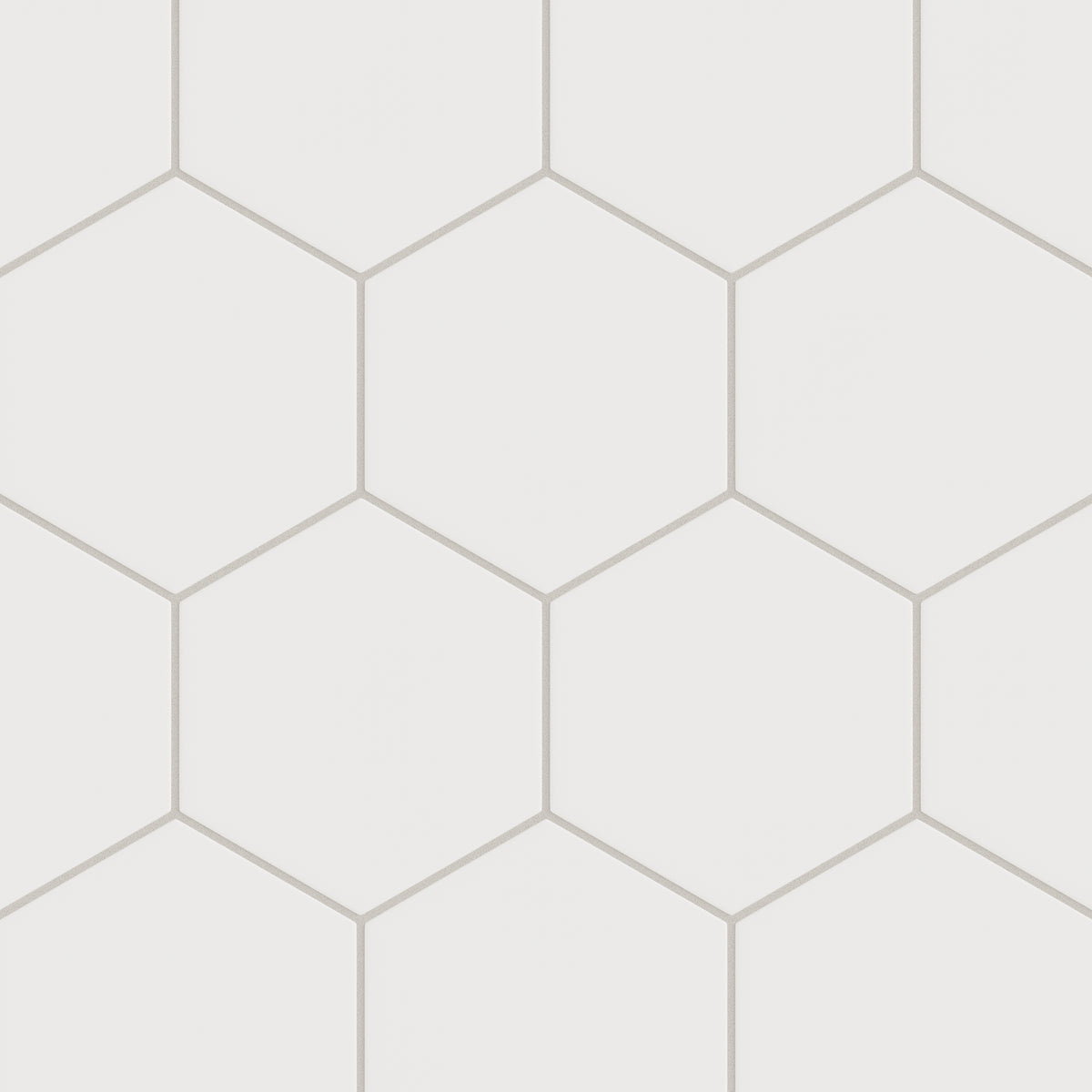 8" Hexagon Original Ceramic Tile in Frost Matte