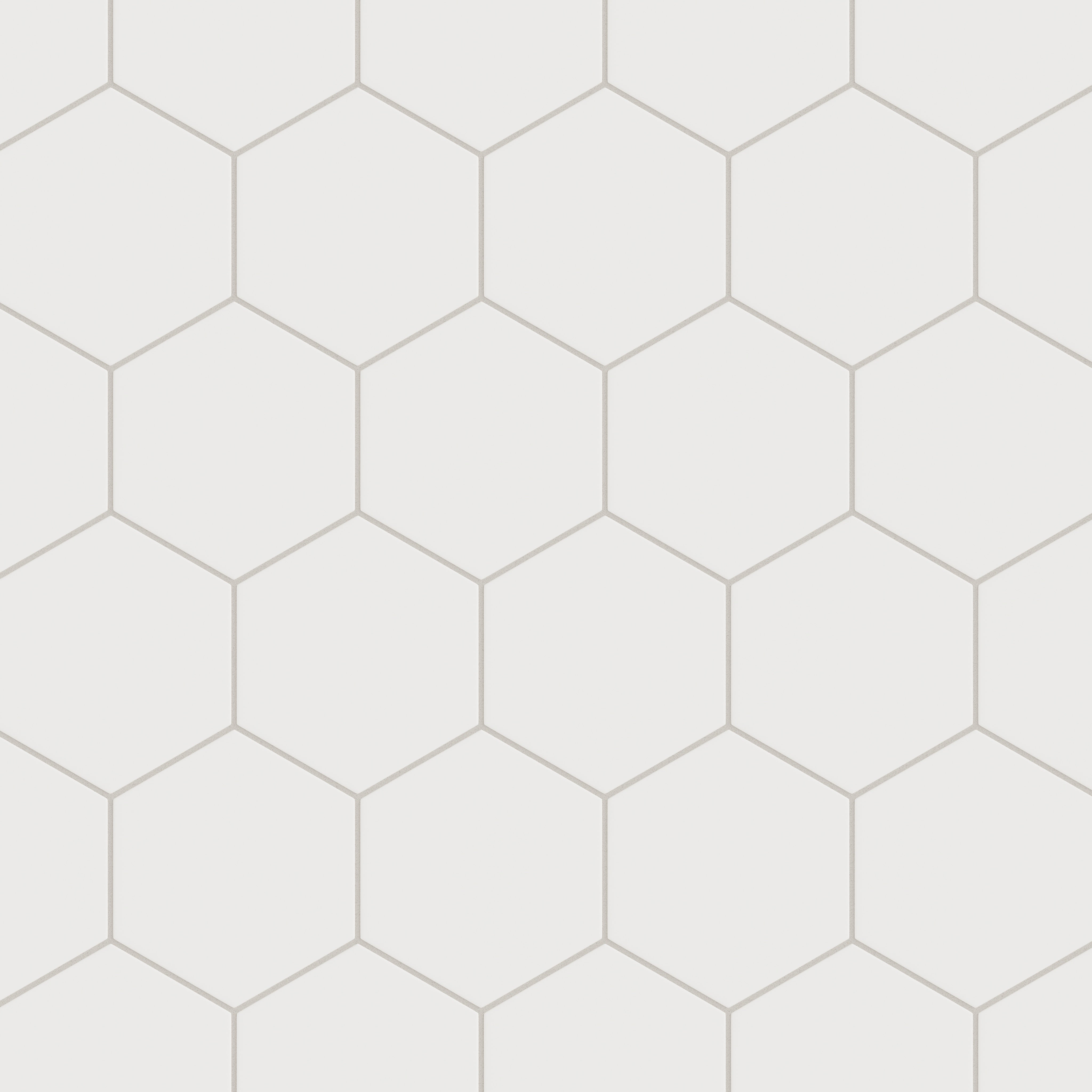 8" Hexagon Original Ceramic Tile in Frost Matte
