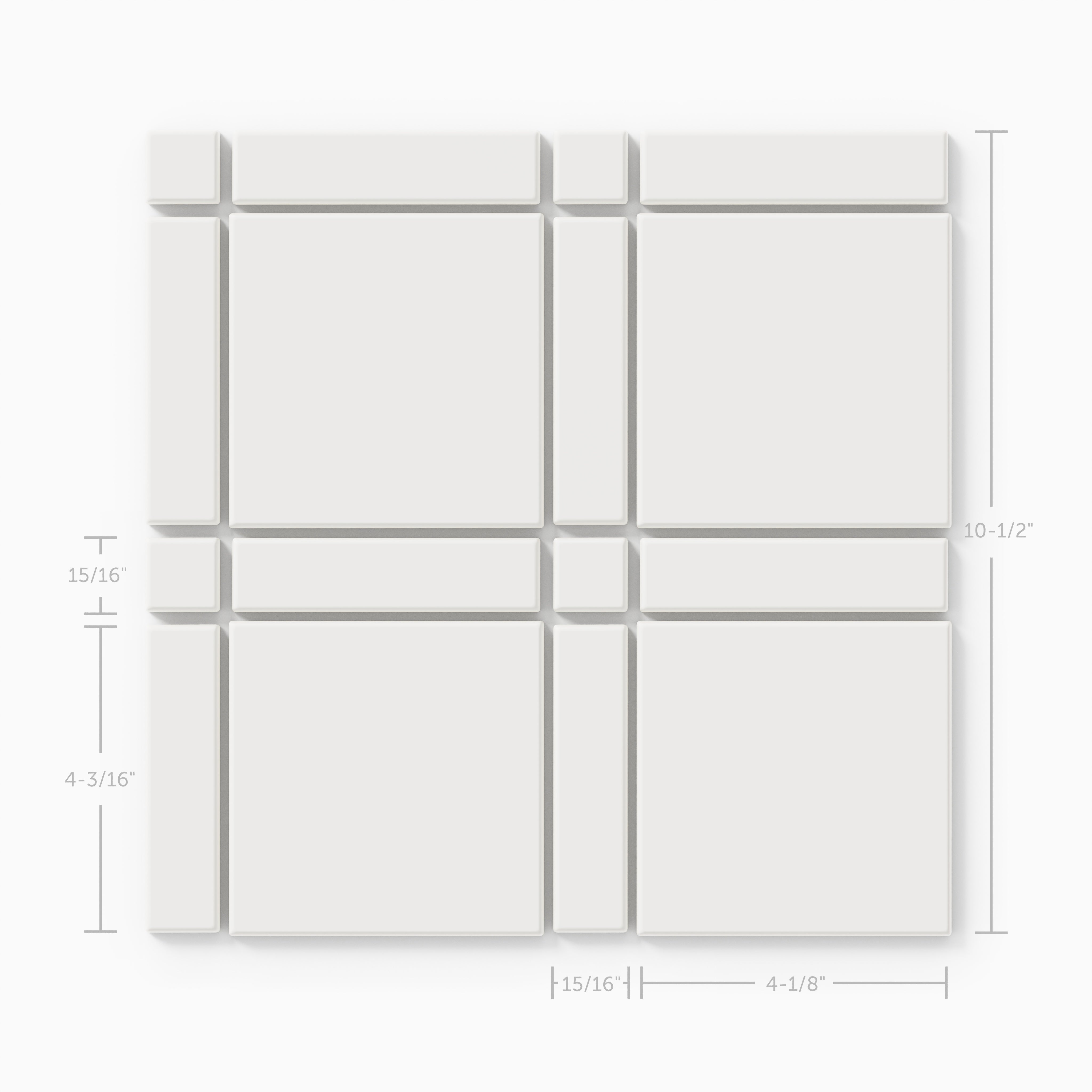 Lattice Sheeted Original Ceramic Tile in Frost Matte