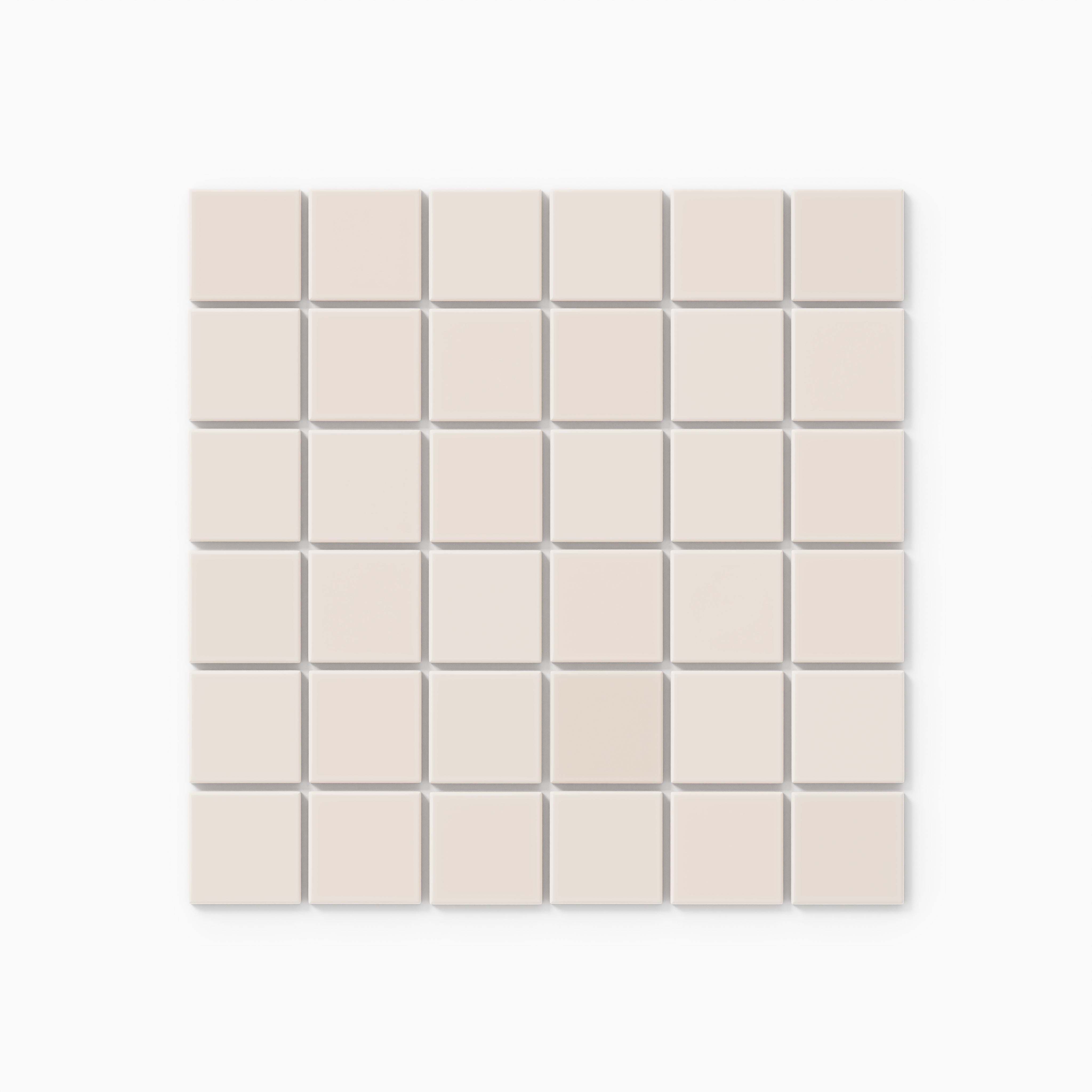 2x2 Straight Set Sheeted Natural Press Ceramic Mosaic Tile in Full Sail Gloss