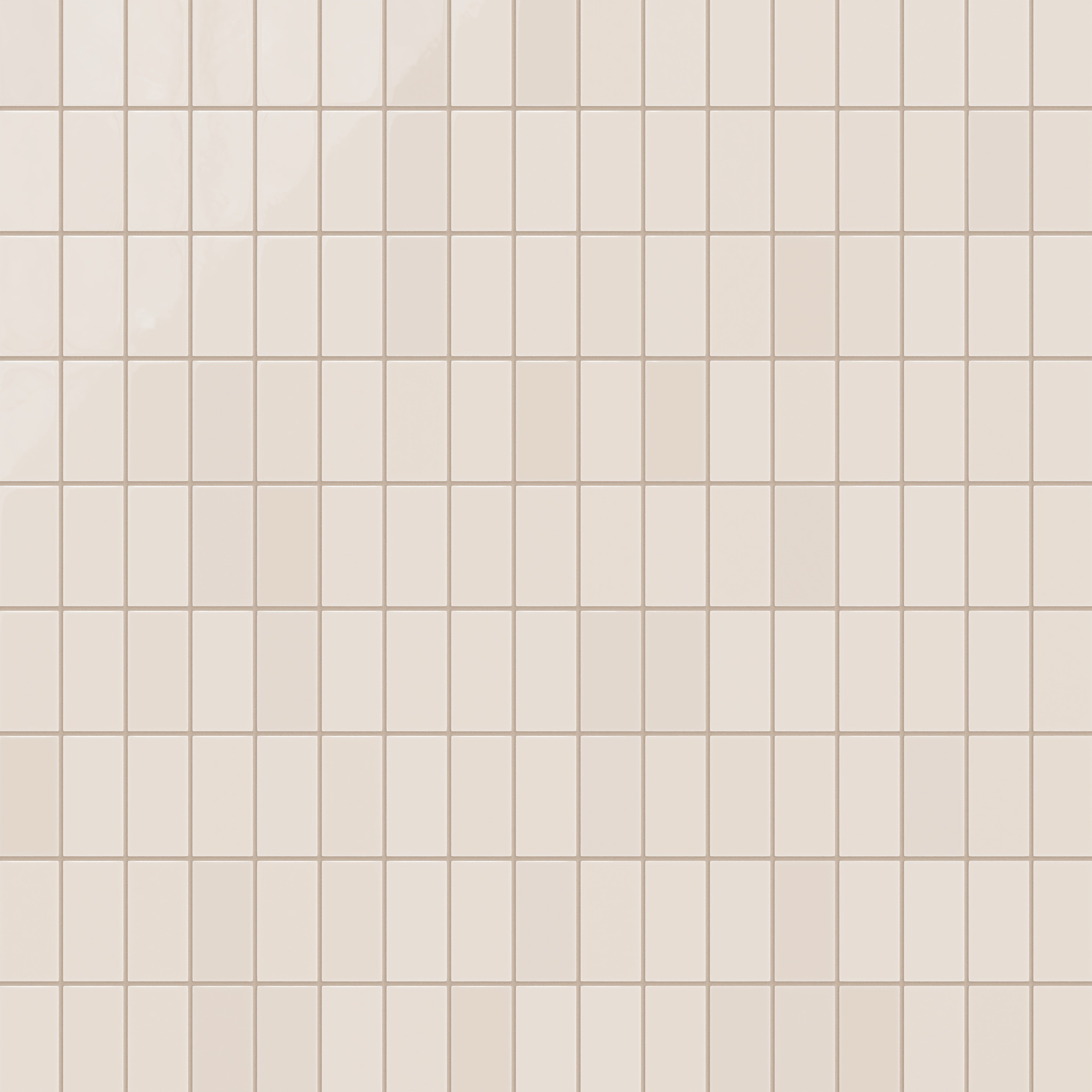 2x4 Straight Set Sheeted Natural Press Ceramic Mosaic Tile in Full Sail Gloss