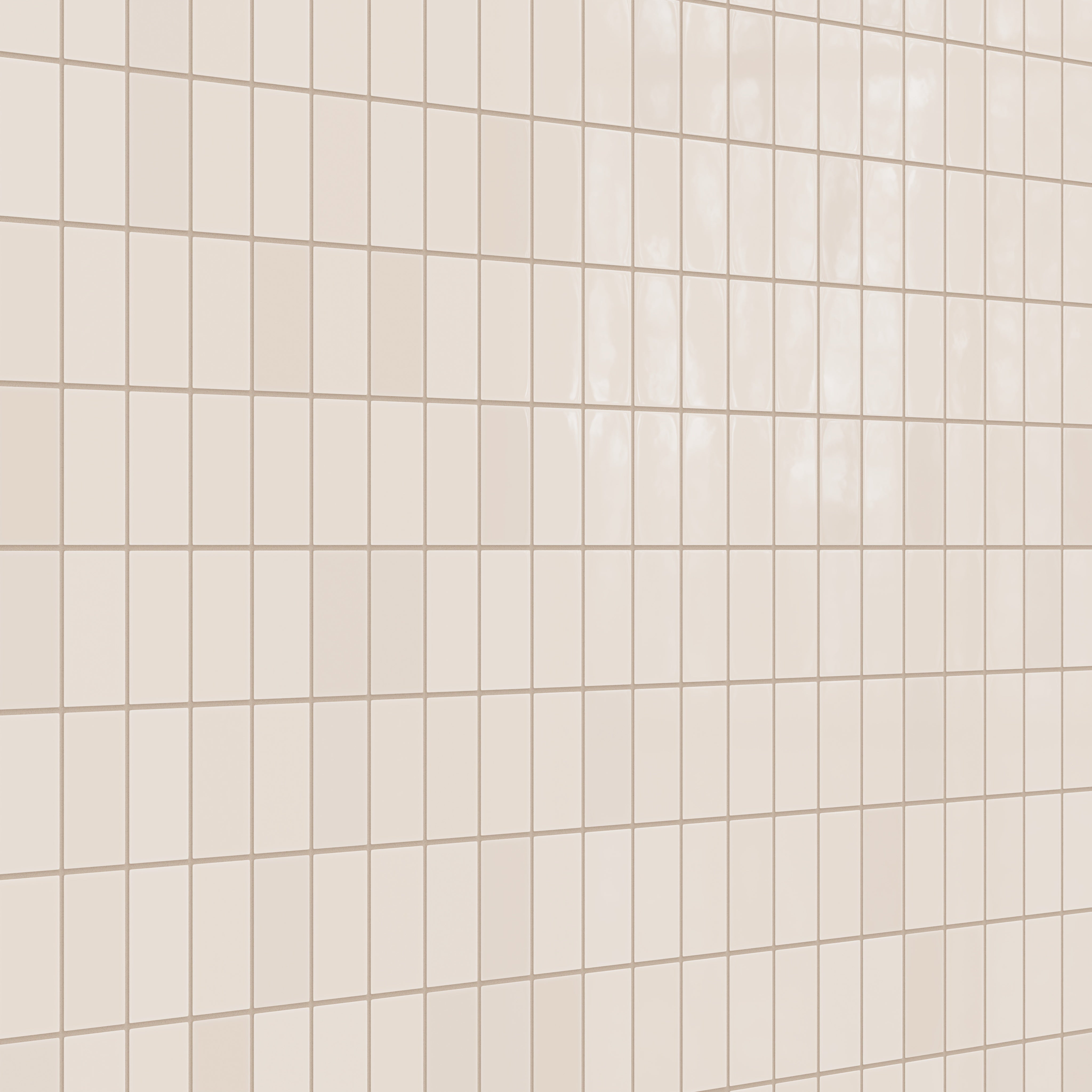 2x4 Straight Set Sheeted Natural Press Ceramic Mosaic Tile in Full Sail Gloss