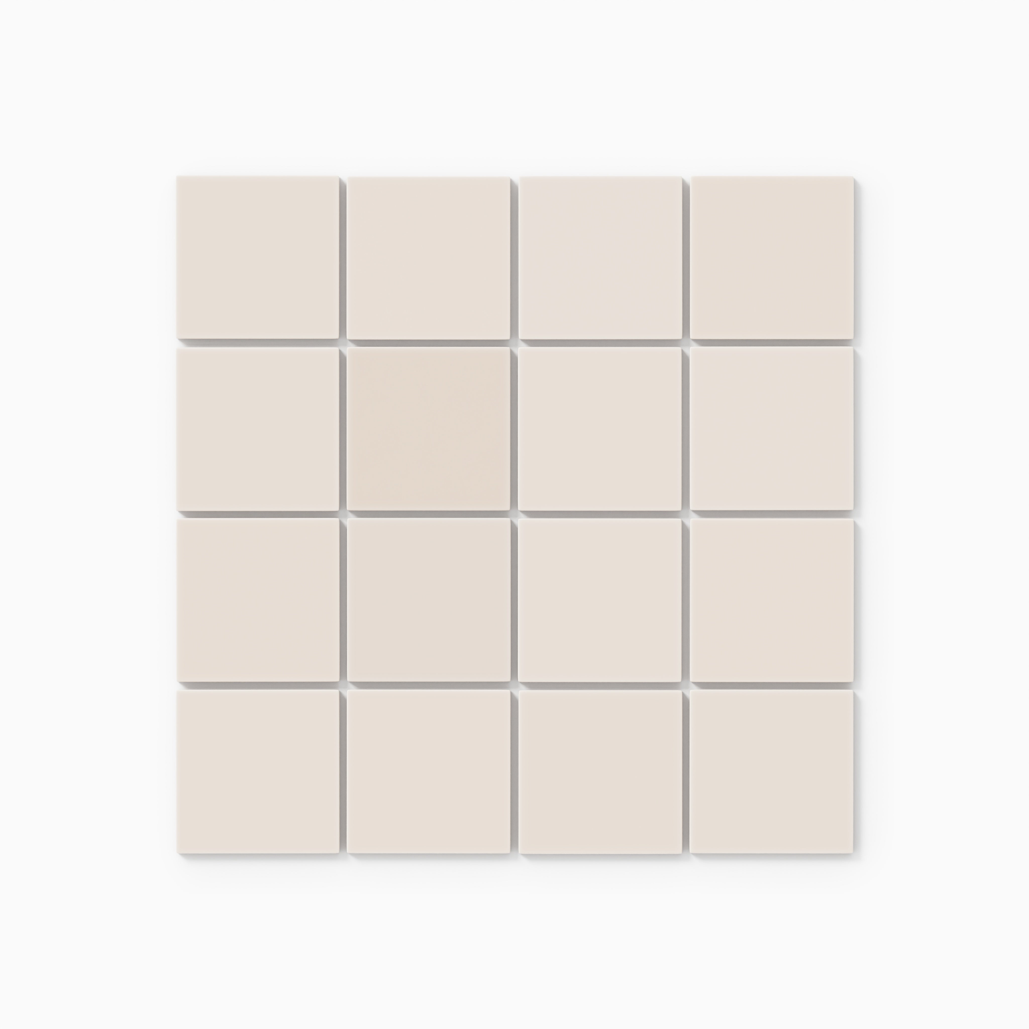 3x3 Straight Set Sheeted Natural Press Ceramic Mosaic Tile in Full Sail Gloss