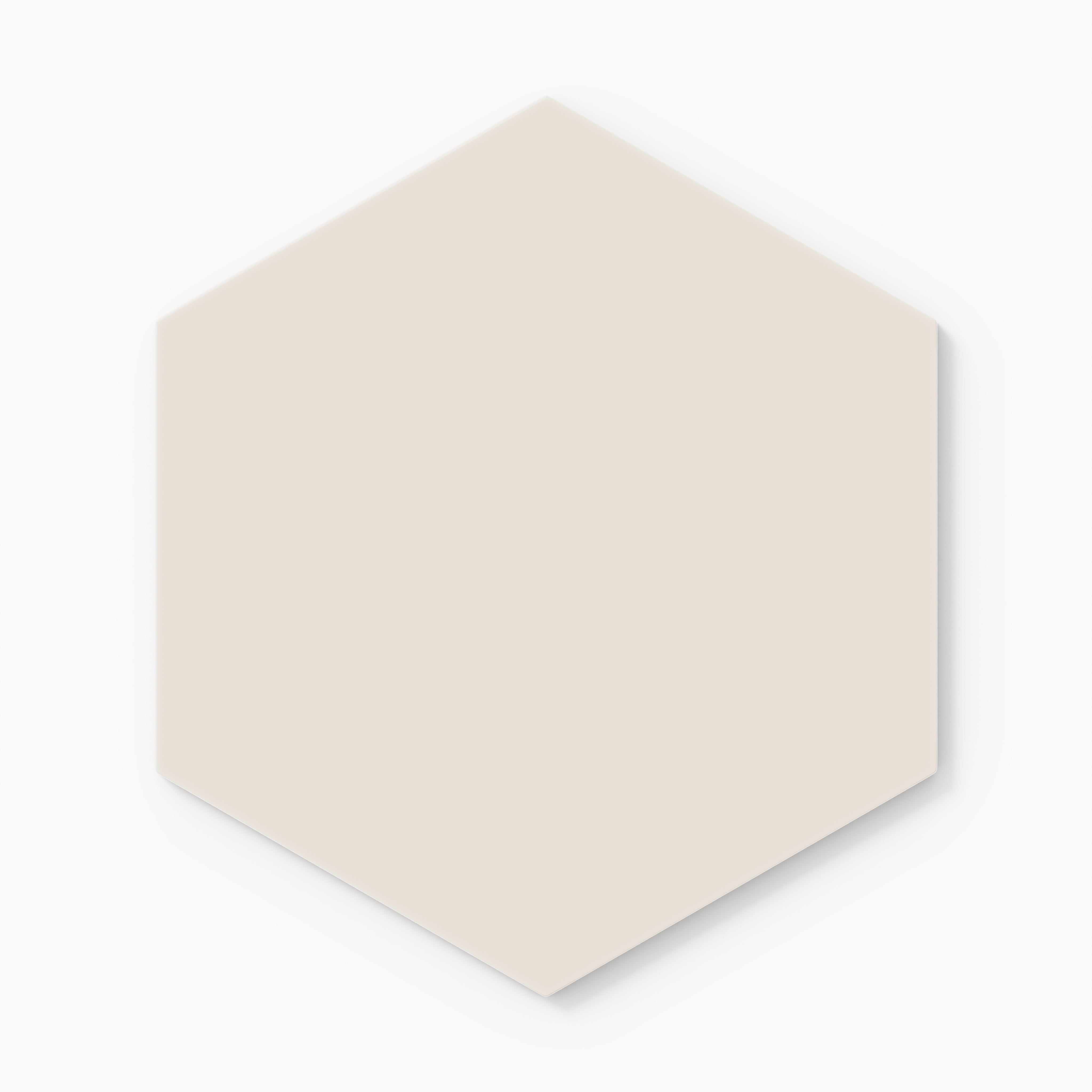 8" Hexagon Natural Press Ceramic Tile in Full Sail Gloss