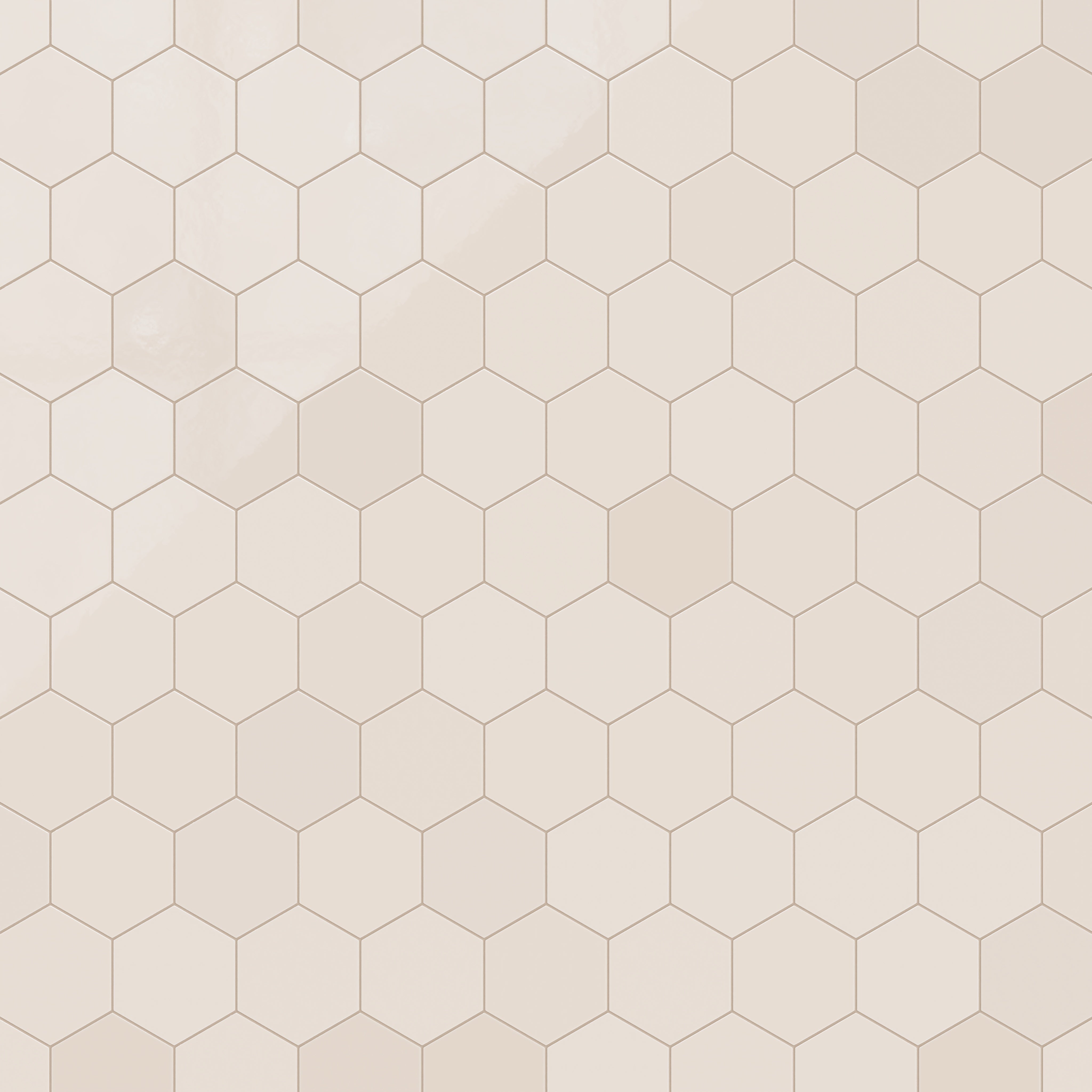 8" Hexagon Natural Press Ceramic Tile in Full Sail Gloss