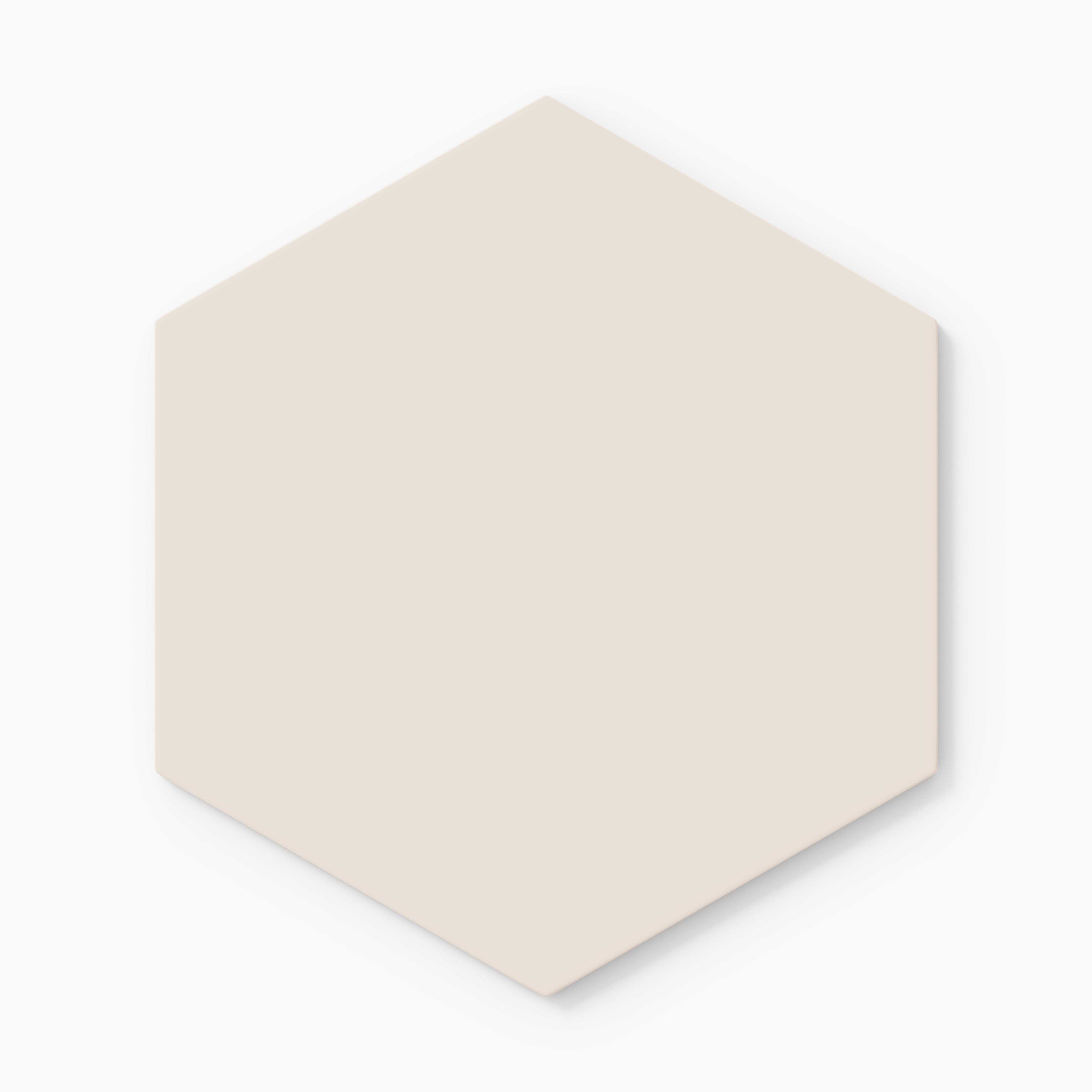 8" Hexagon Natural Press Ceramic Tile in Full Sail Matte