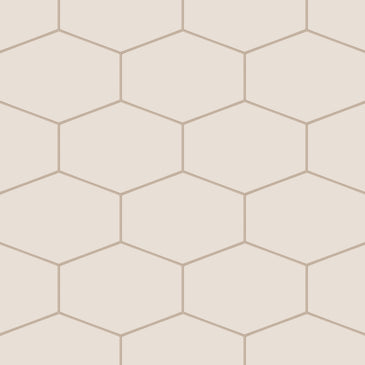 Elongated Hexagon Natural Press Ceramic Tile in Full Sail Matte