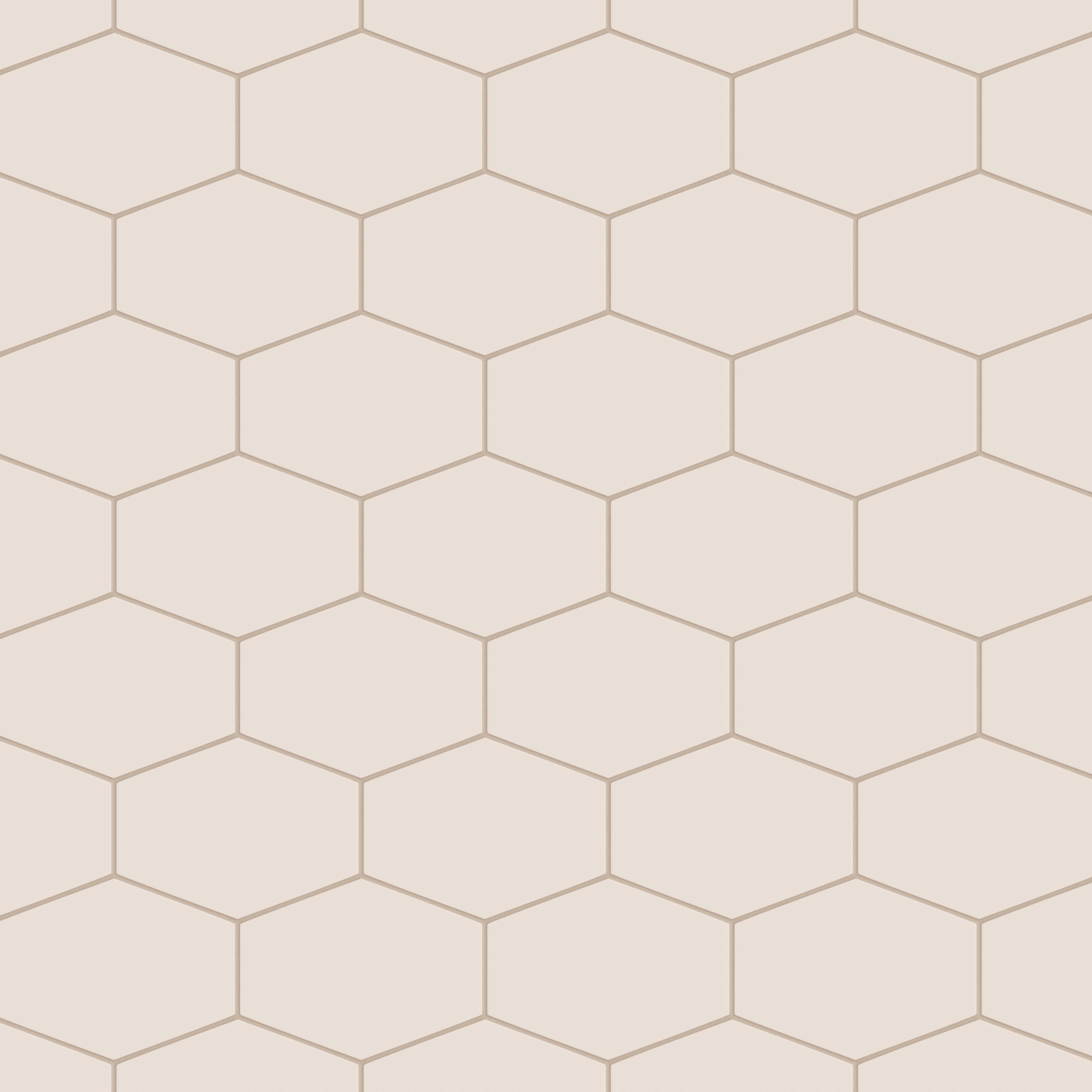 Elongated Hexagon Natural Press Ceramic Tile in Full Sail Matte