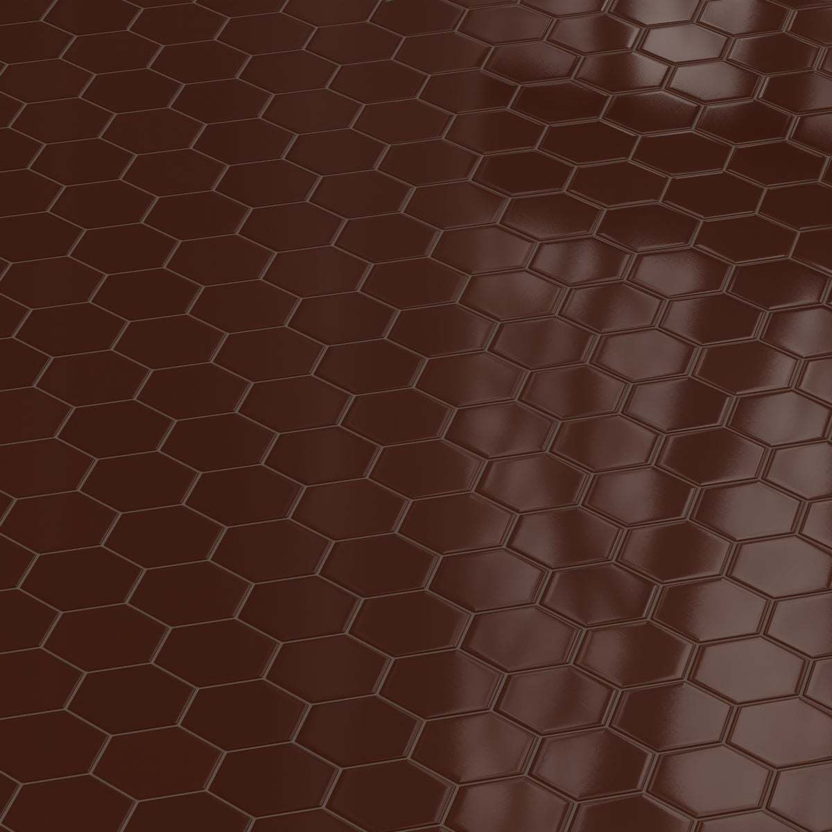 6" Hexagon Original Ceramic Tile in Garnet Gloss