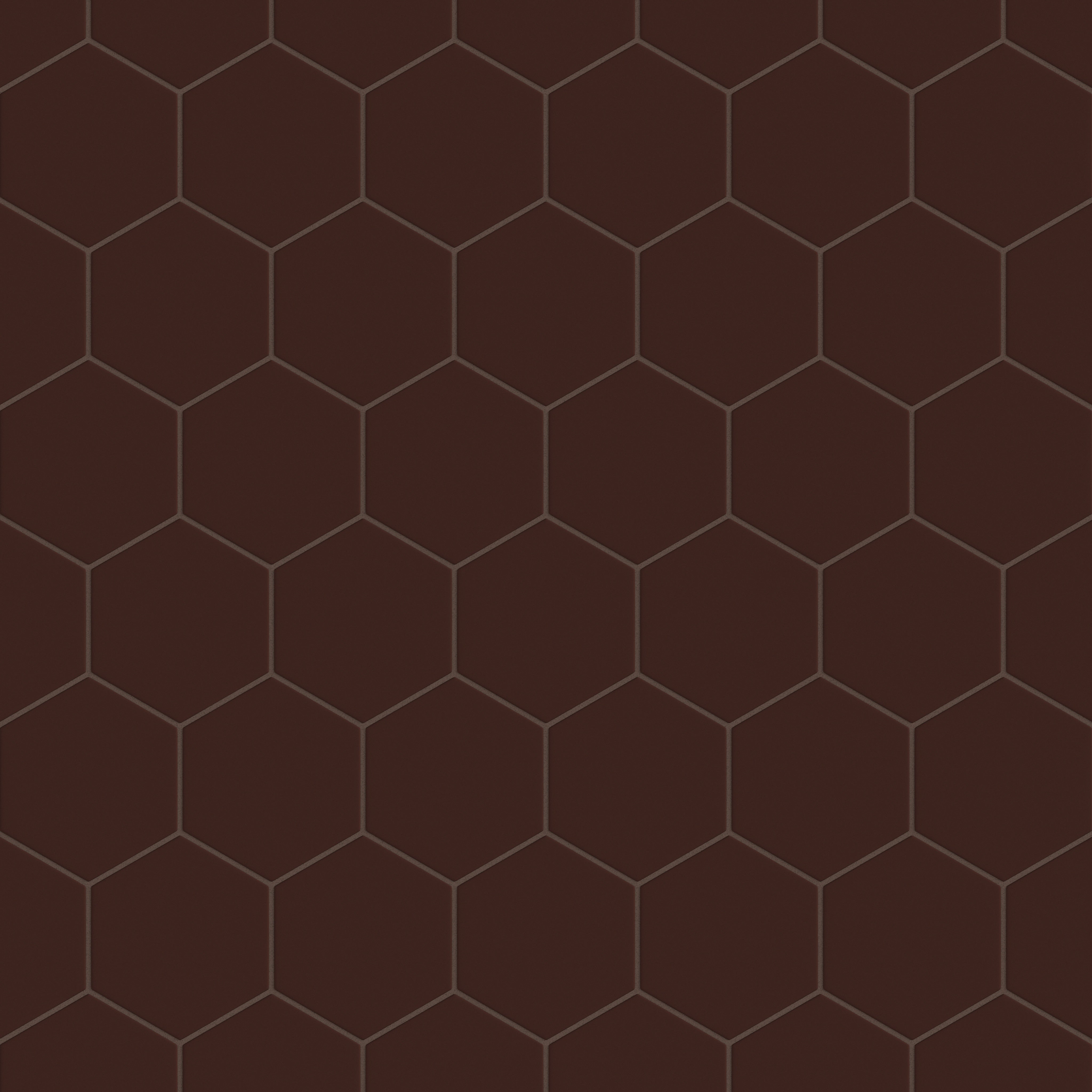 6" Hexagon Original Ceramic Tile in Garnet Matte