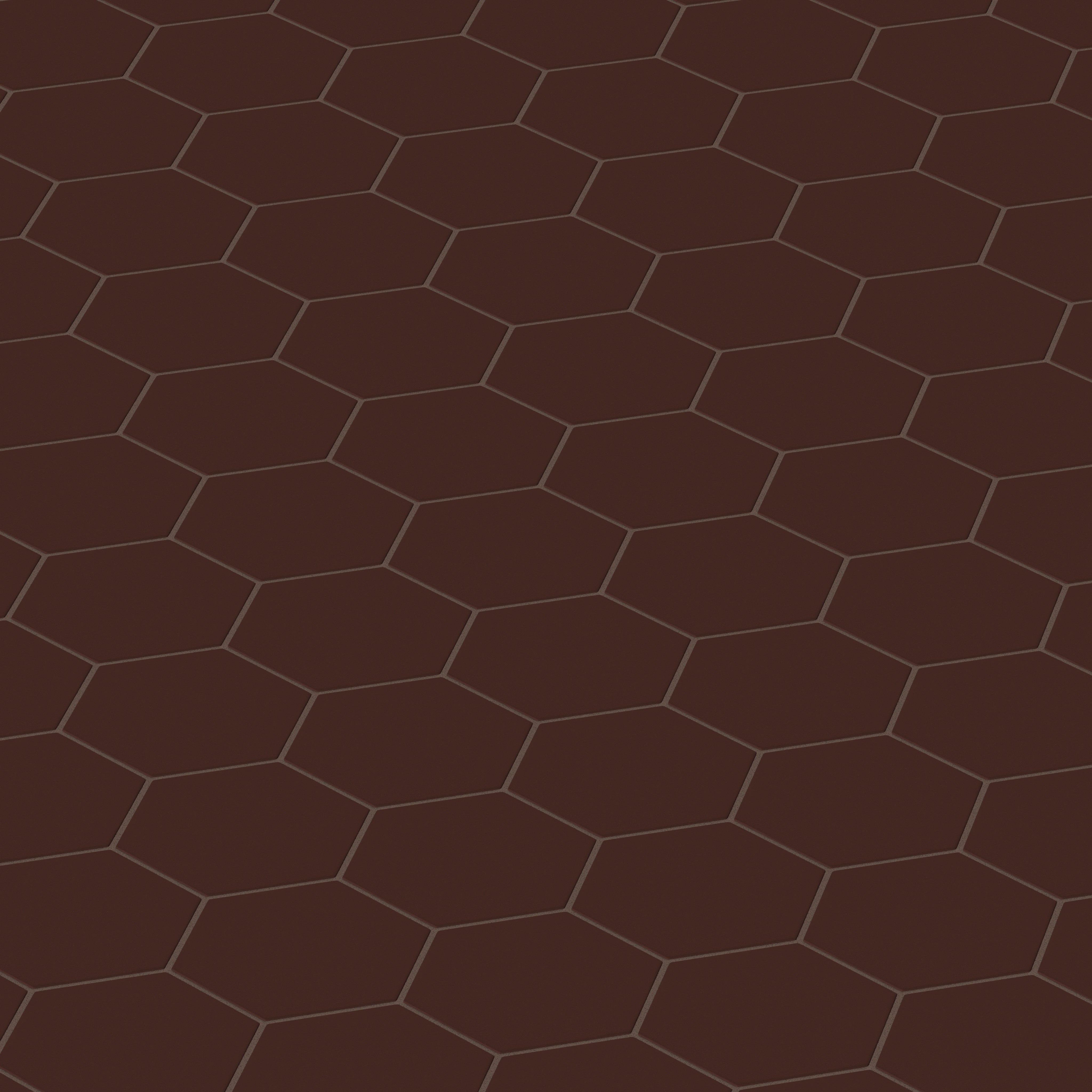 6" Hexagon Original Ceramic Tile in Garnet Matte