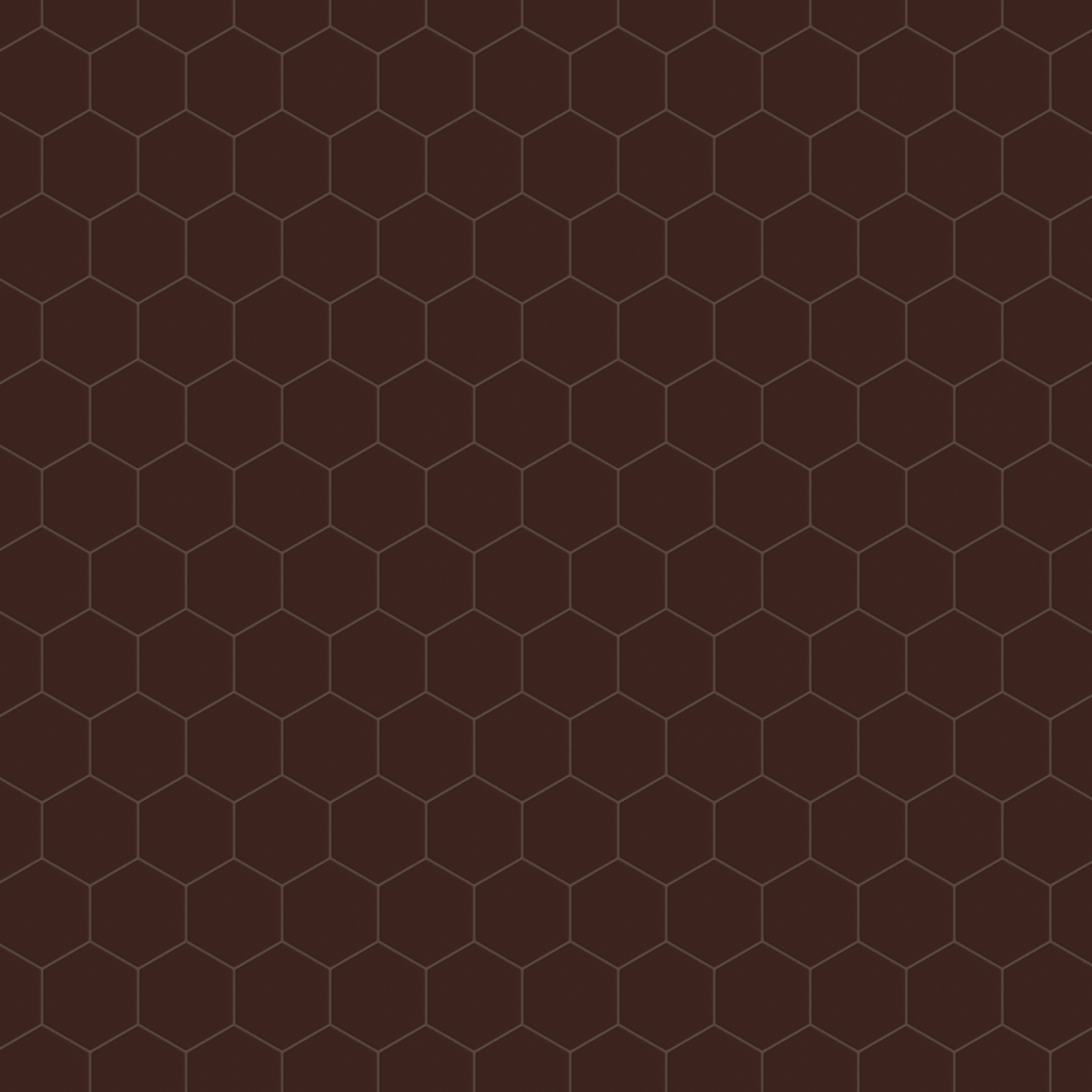 6" Hexagon Original Ceramic Tile in Garnet Matte