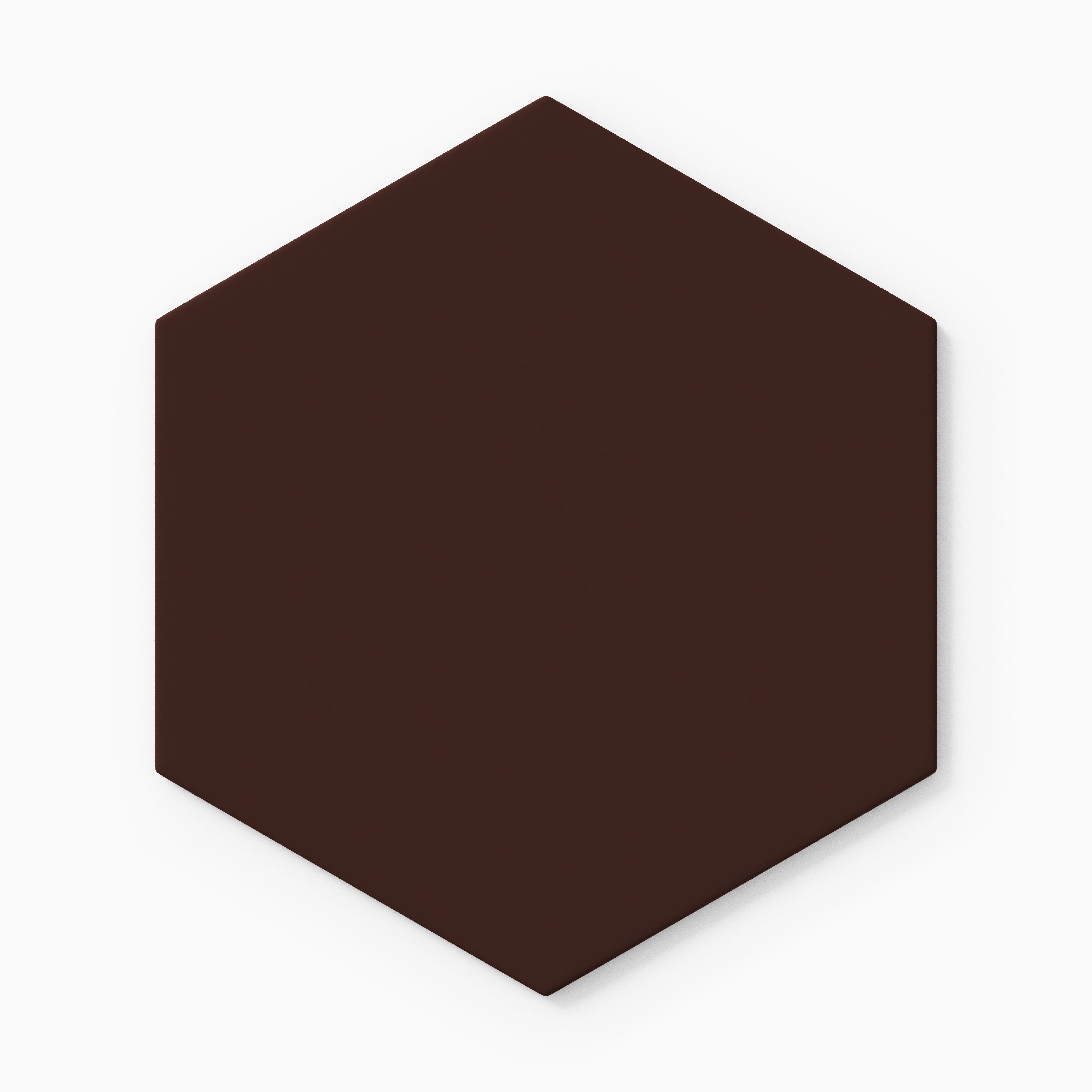 8" Hexagon Original Ceramic Tile in Garnet Matte