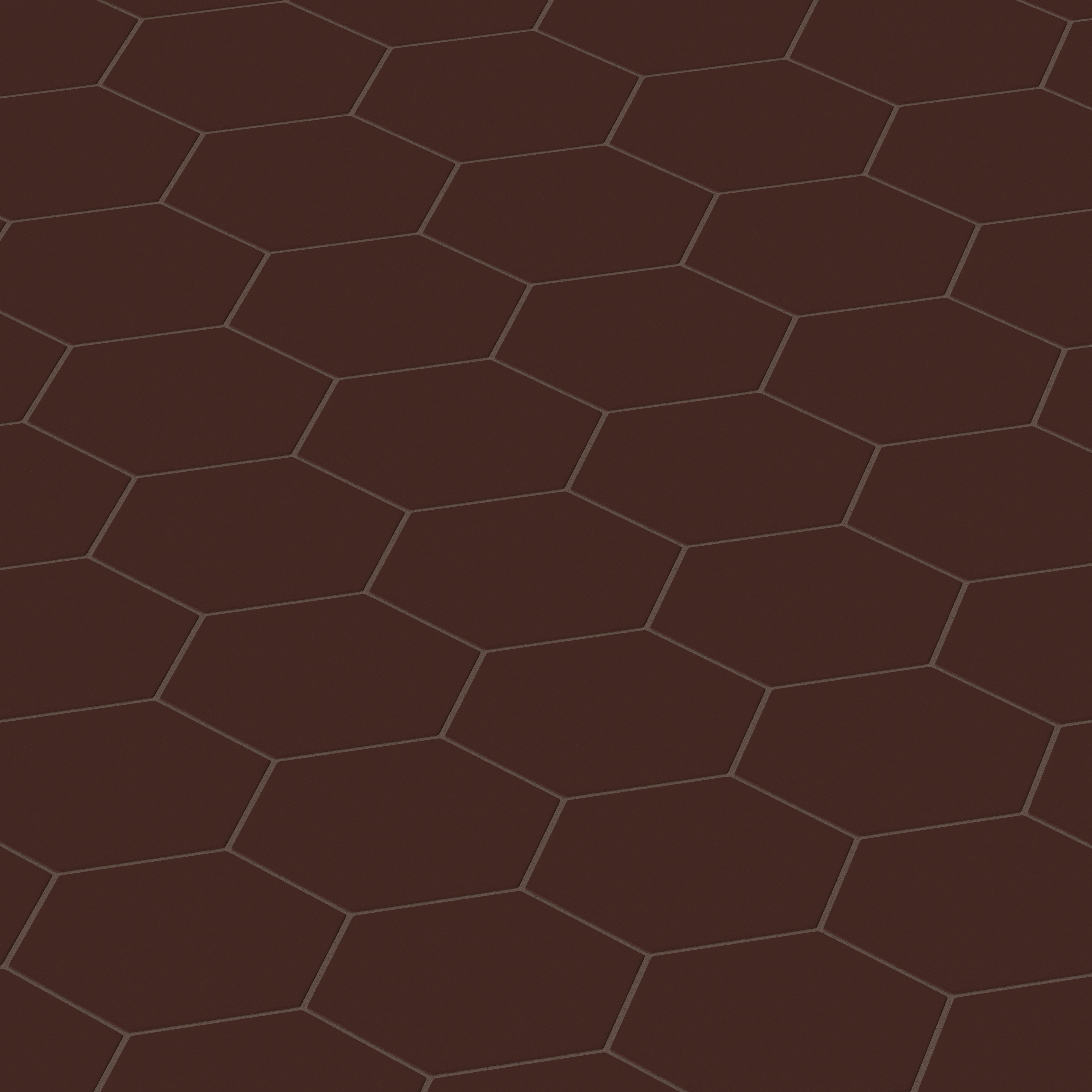 8" Hexagon Original Ceramic Tile in Garnet Matte