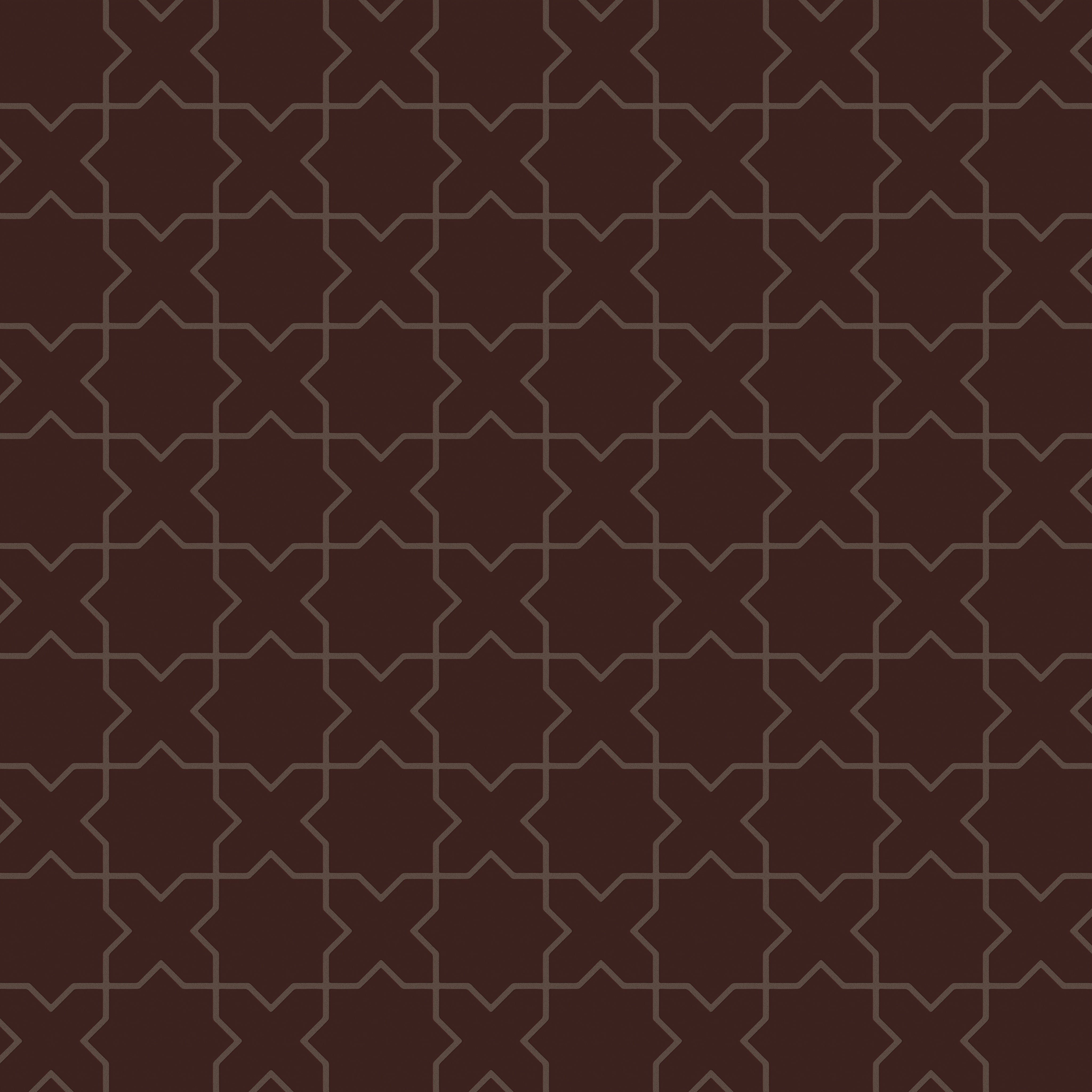 Mini Star & Cross Original Ceramic Tile in Garnet Matte