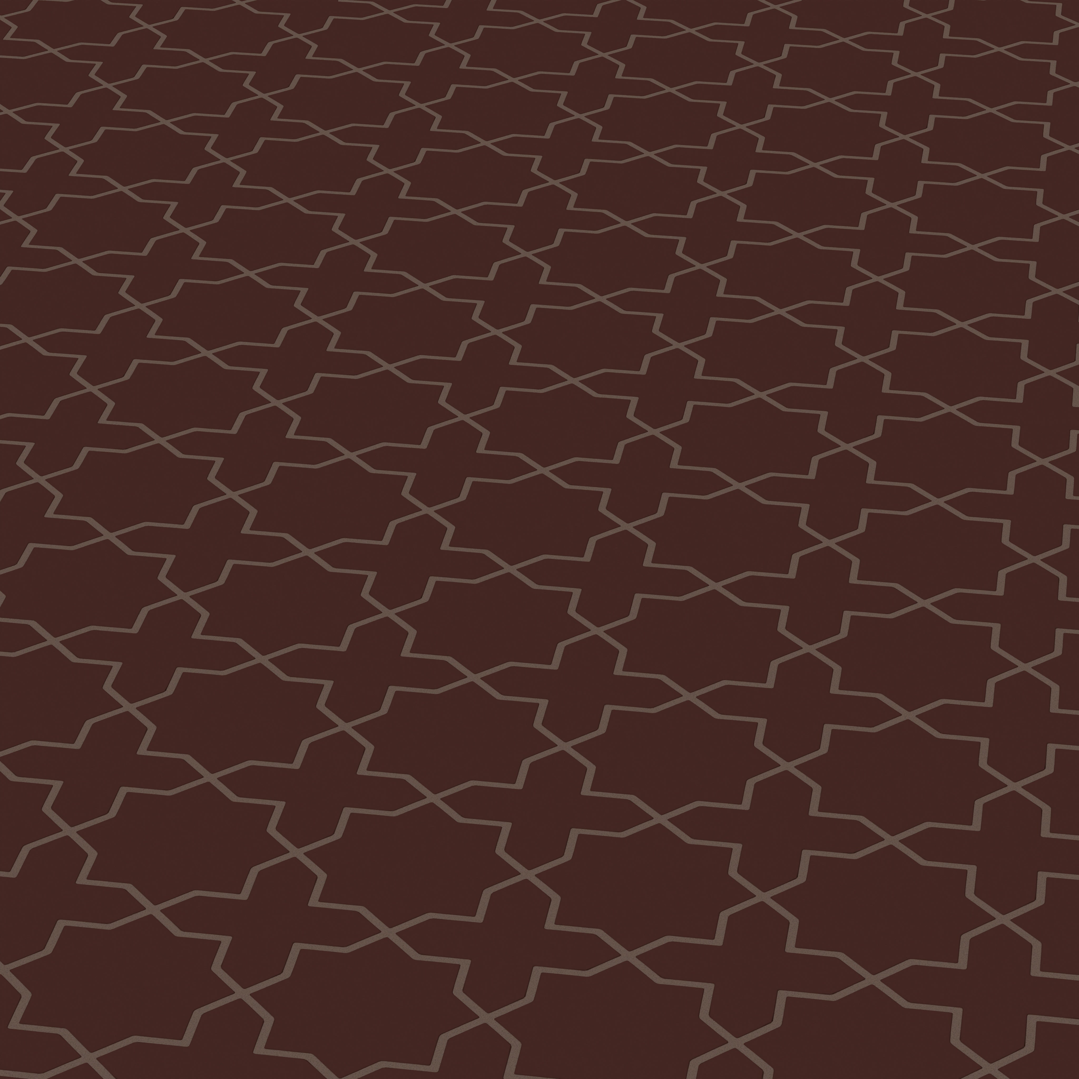 Mini Star & Cross Original Ceramic Tile in Garnet Matte