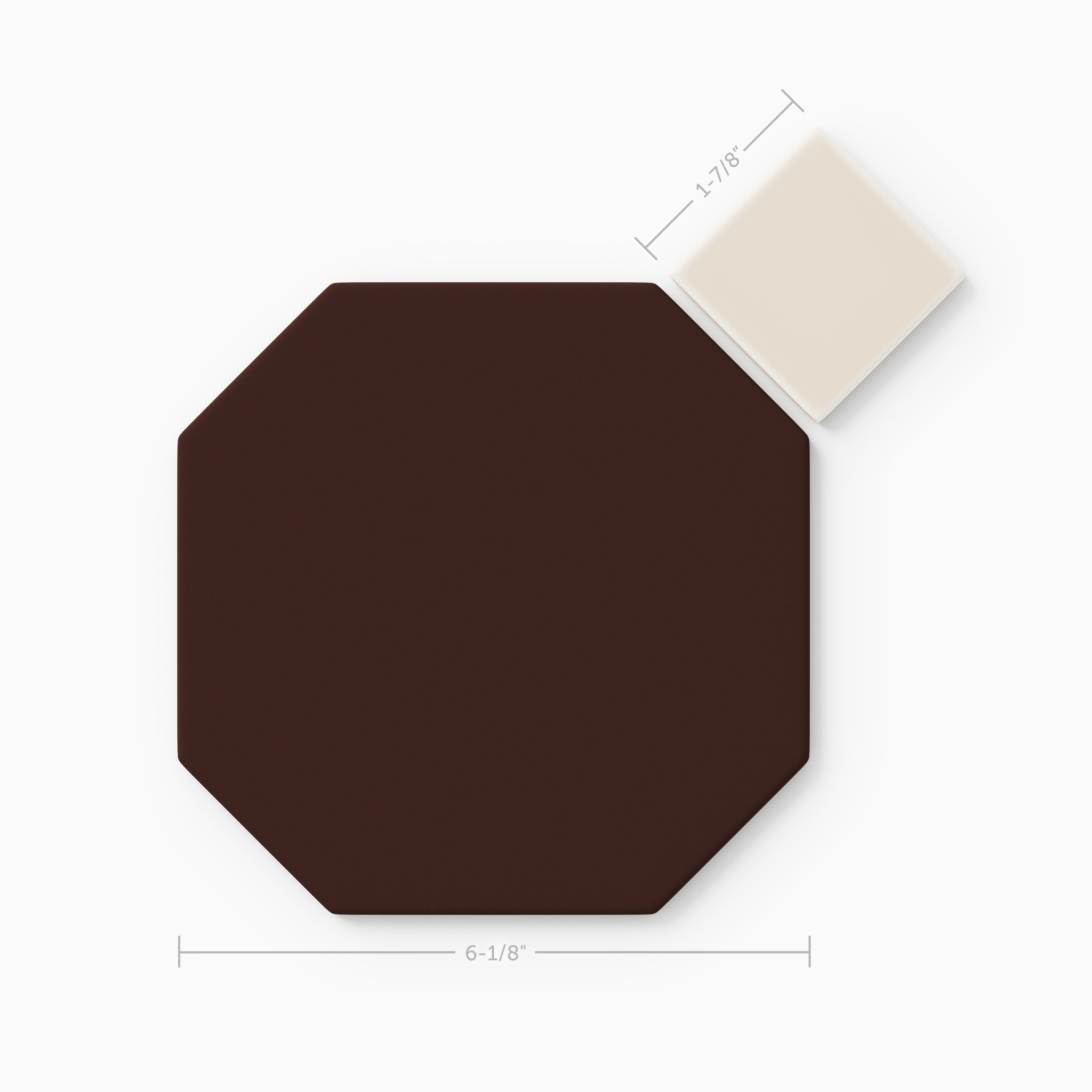 Gramercy Original Ceramic Tile in Garnet Matte & Sand Dune Matte