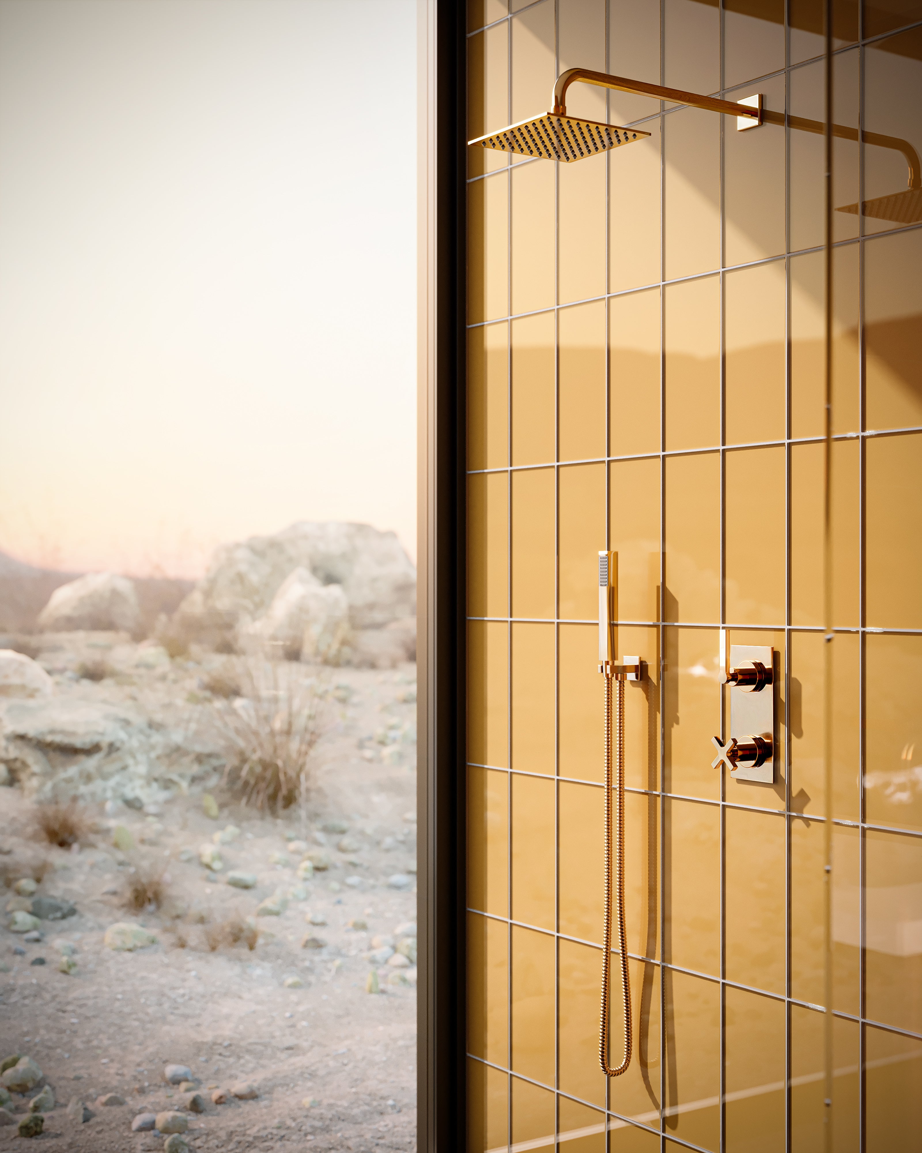 Flatiron Wall Elbow with Hook Kit - Less Hand Shower in Polished Brass