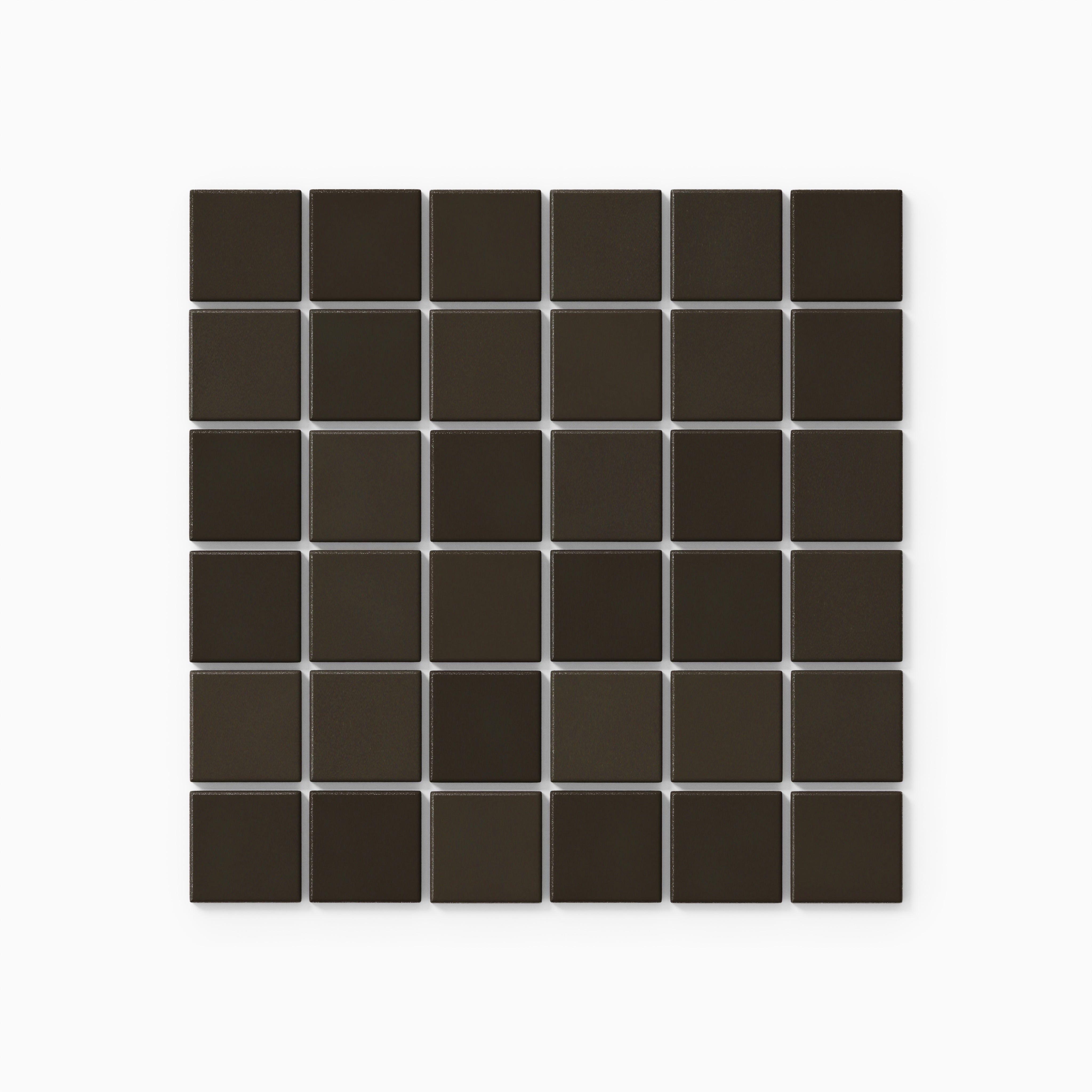 2x2 Straight Set Sheeted Original Ceramic Mosaic Tile in Graphite