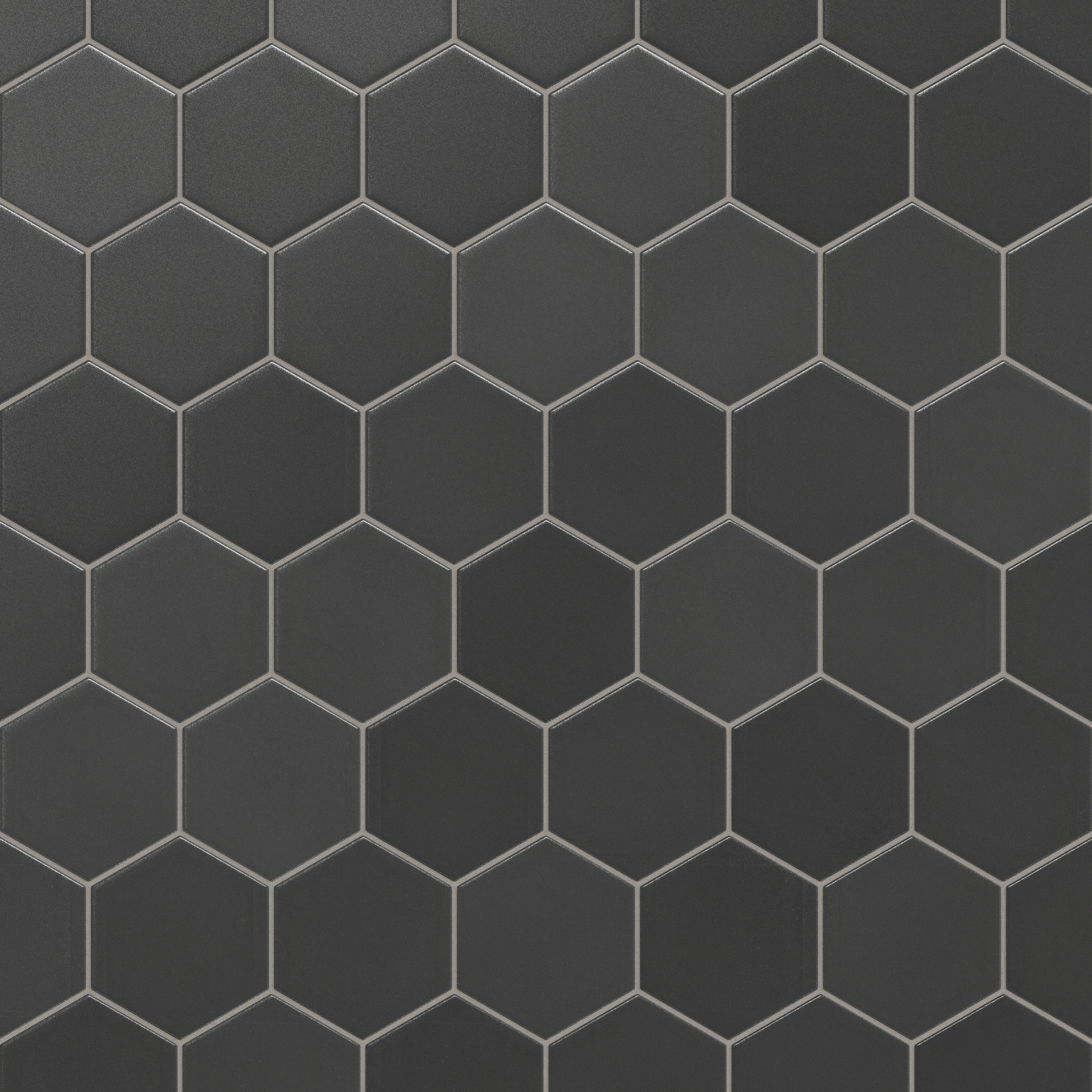 6" Hexagon Original Ceramic Tile in Graphite