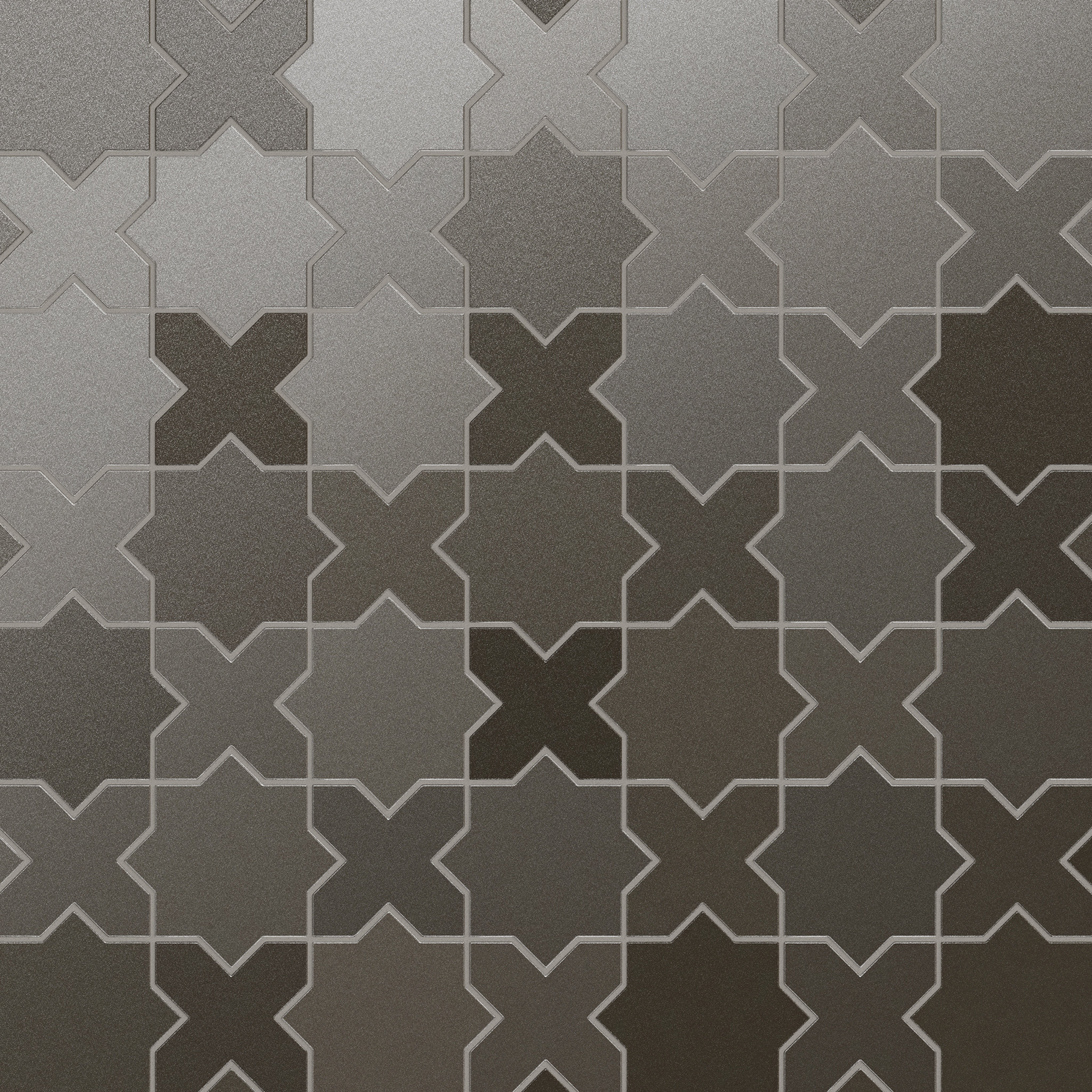 Star & Cross Original Ceramic Tile in Graphite