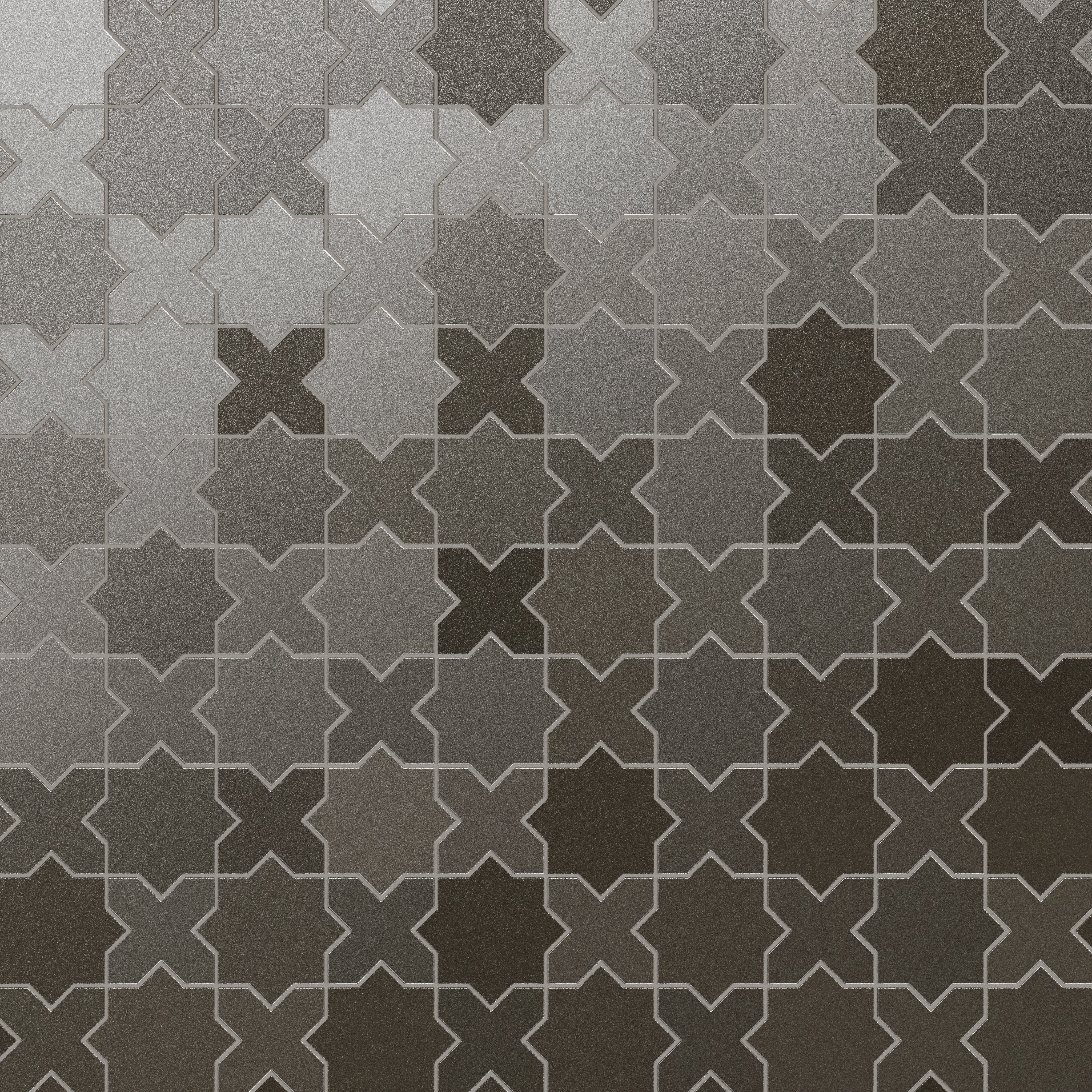 Star & Cross Original Ceramic Tile in Graphite
