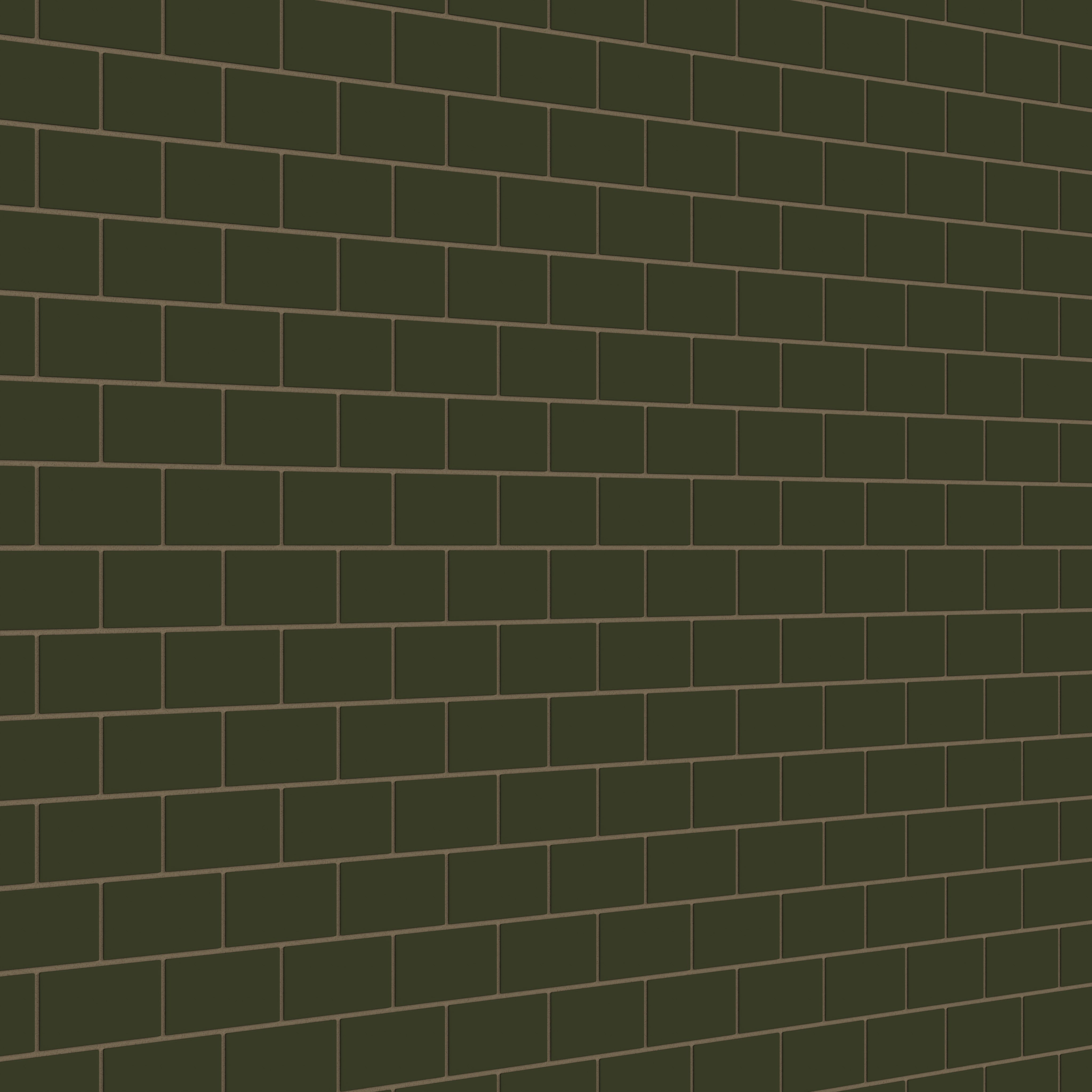 2x4 Half Offset Sheeted Natural Press Ceramic Mosaic Tile in Green Apatite Matte