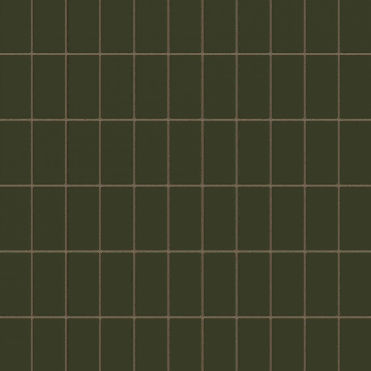 2x4 Straight Set Sheeted Natural Press Ceramic Mosaic Tile in Green Apatite Matte