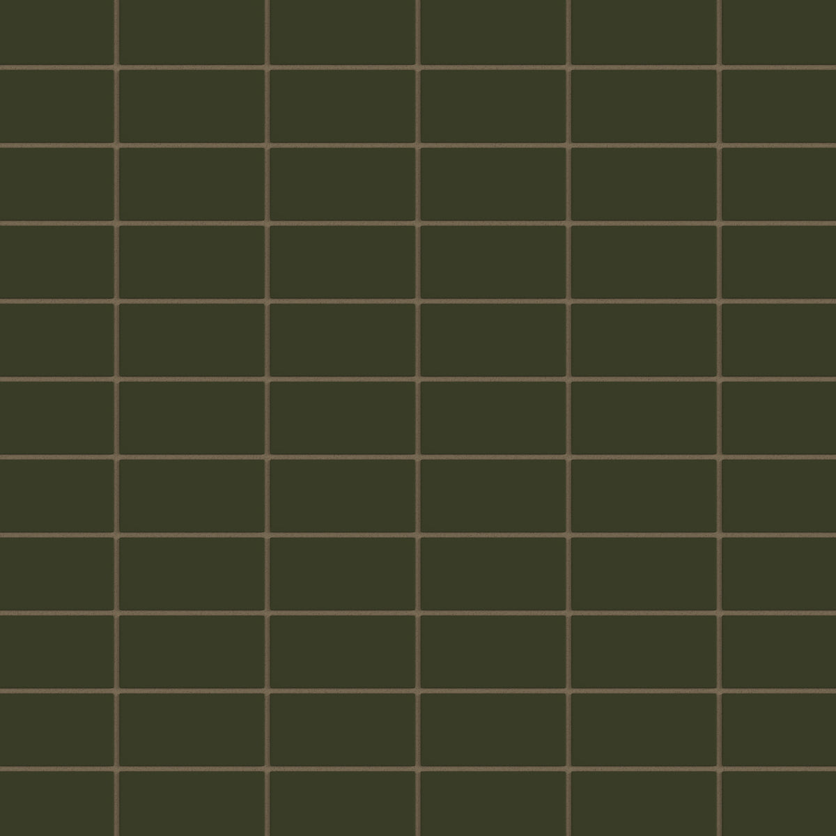 2x4 Straight Set Sheeted Natural Press Ceramic Mosaic Tile in Green Apatite Matte