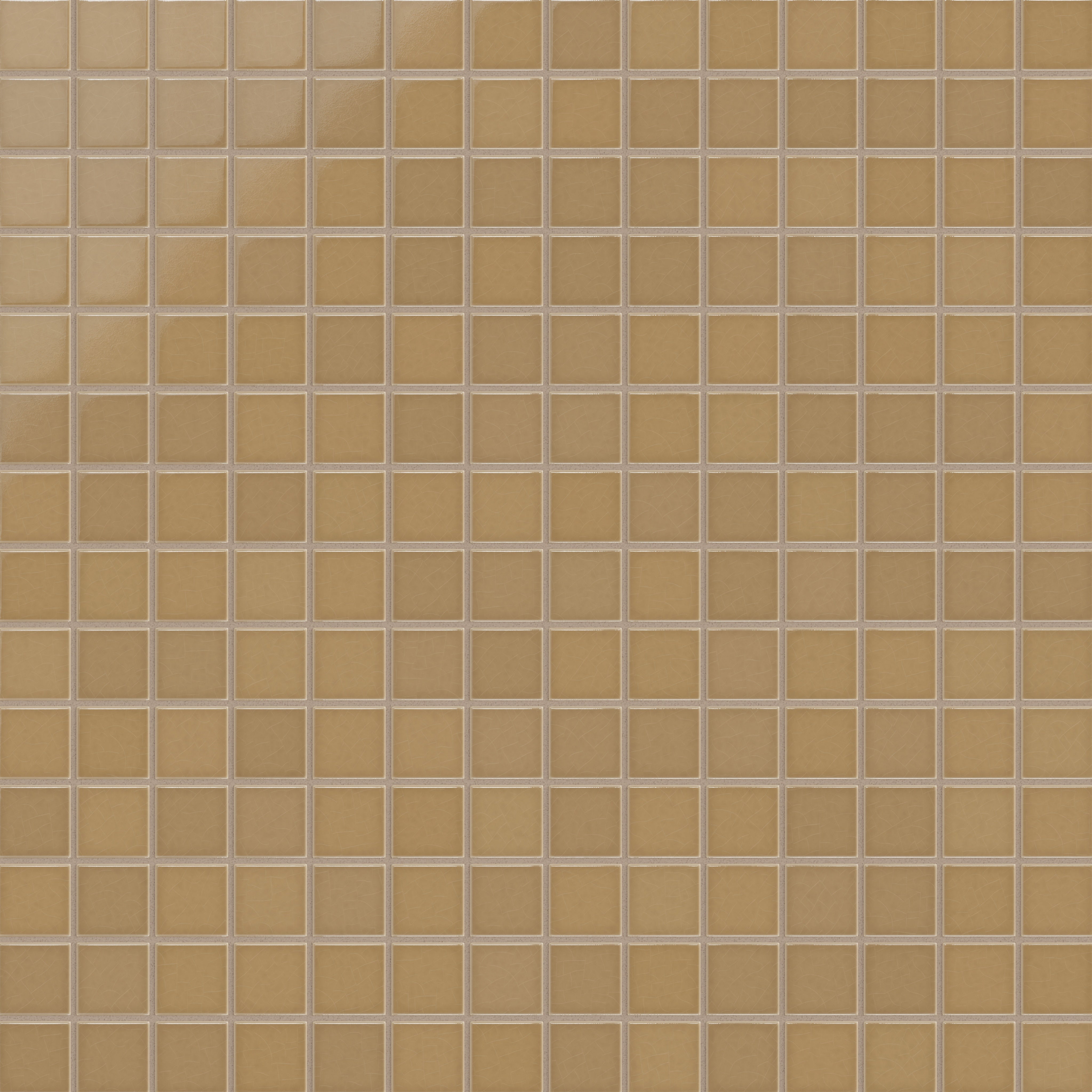 2x2 Straight Set Sheeted Original Ceramic Mosaic Tile in Haystack Gloss