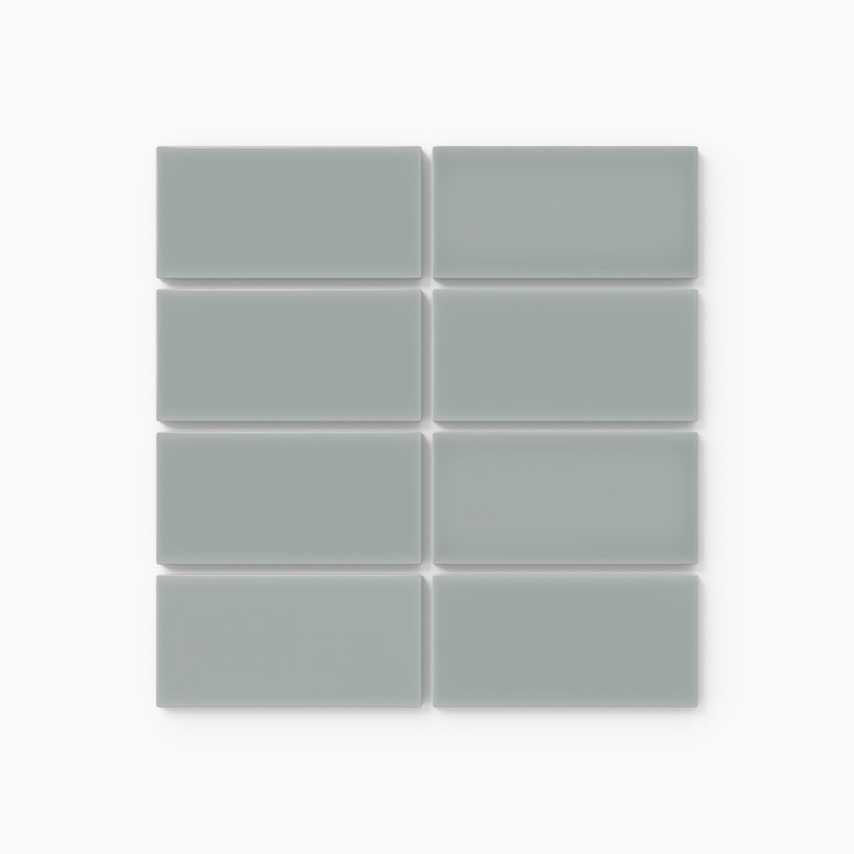 2x4 Straight Set Sheeted Natural Press Ceramic Mosaic Tile in Hood River Gloss
