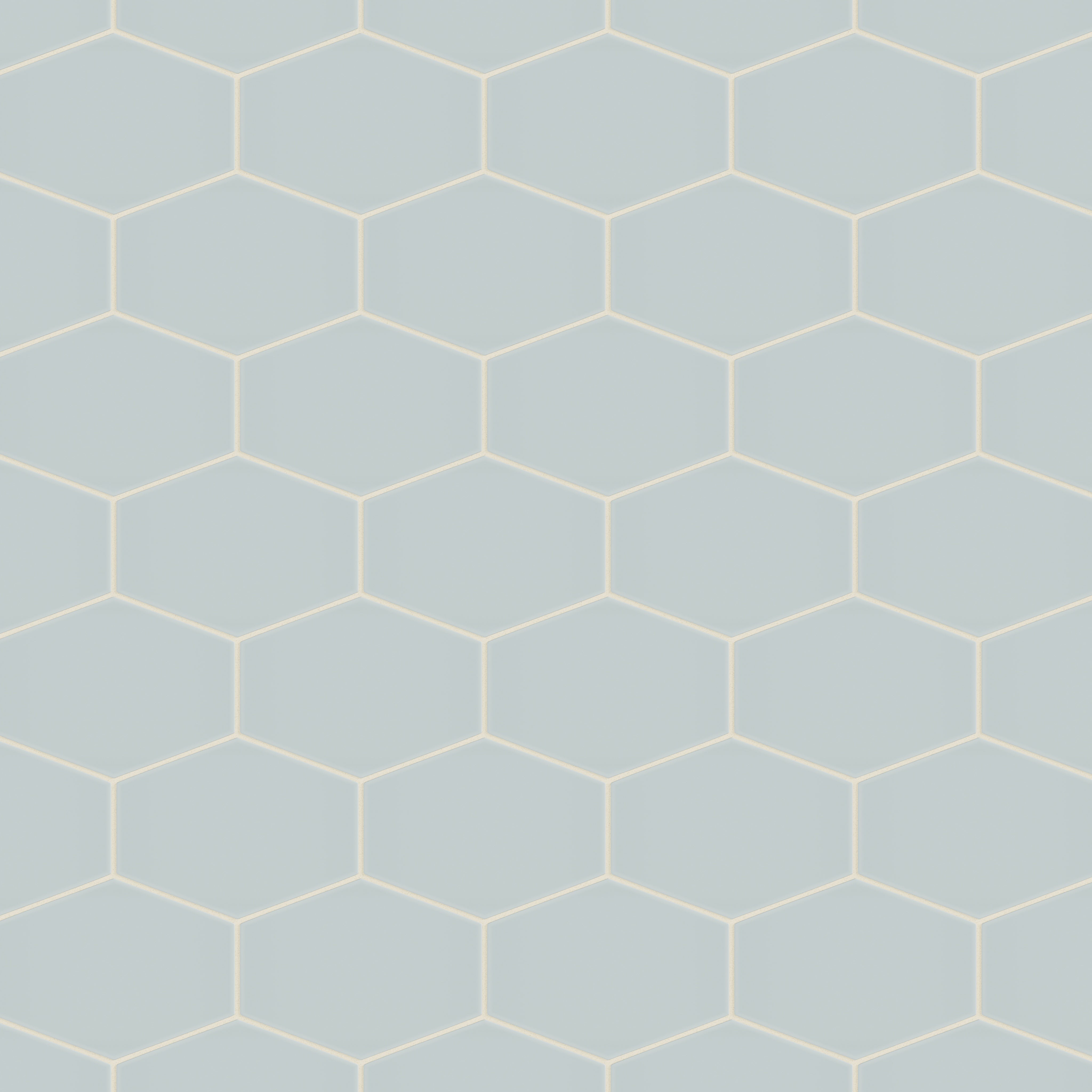 Elongated Hexagon Natural Press Ceramic Tile in Hood River Matte