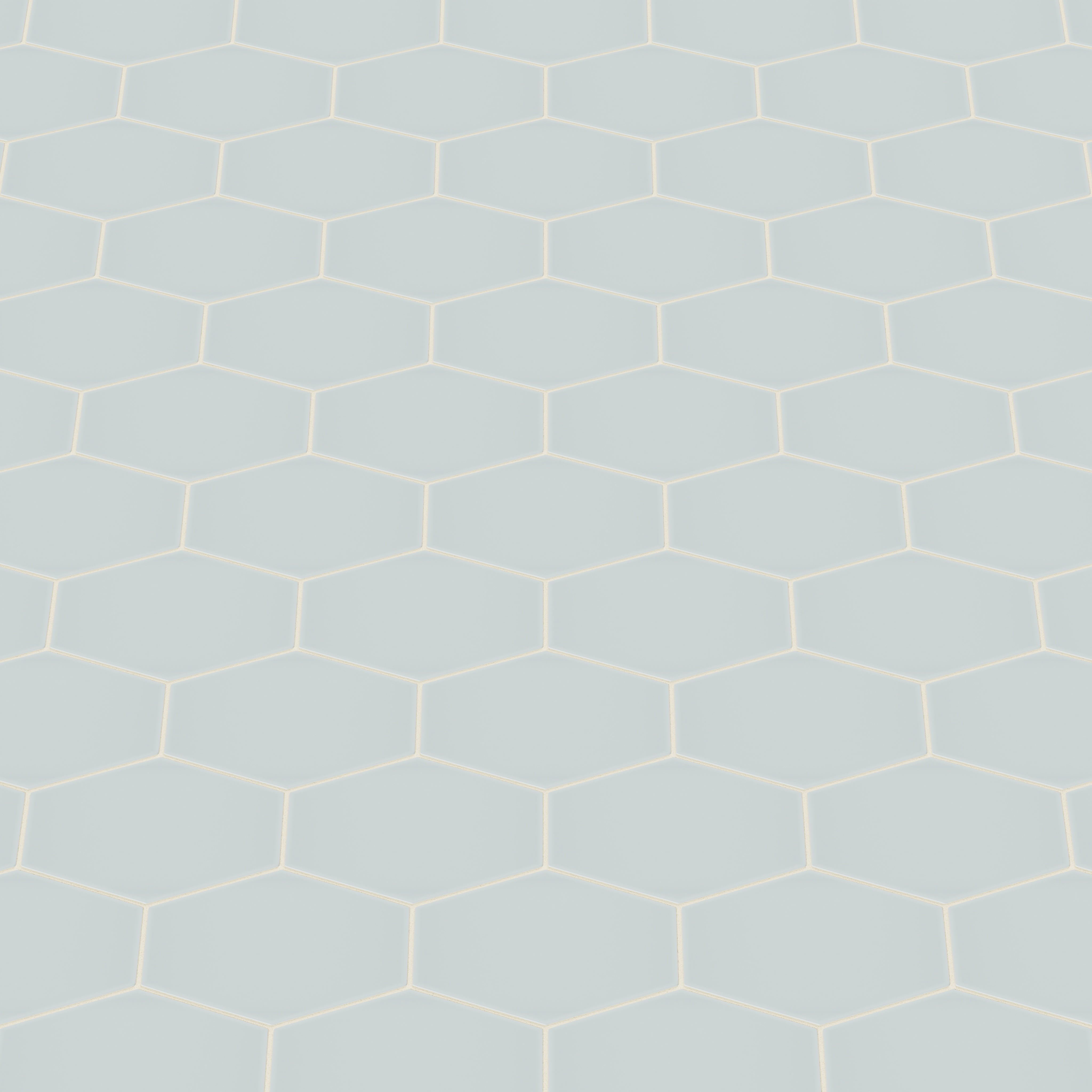 Elongated Hexagon Natural Press Ceramic Tile in Hood River Matte